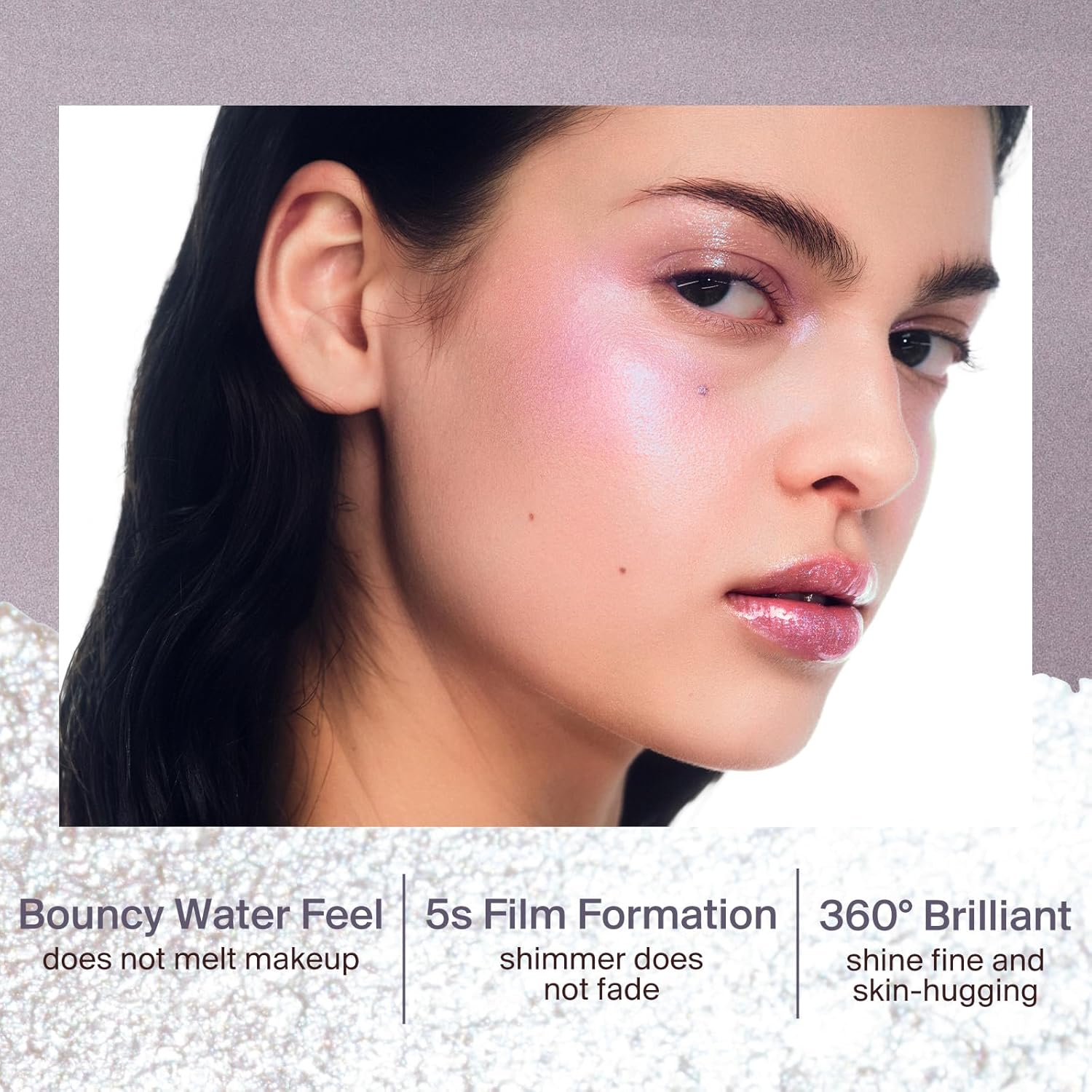 JOOCYEE Jelly Highlighter Stick, Diamond White Shimmer Dewy Glow Makeup with Cooling Jelly Texture, Long Lasting Smudge Proof Radiant Face Highlighter - Image 8