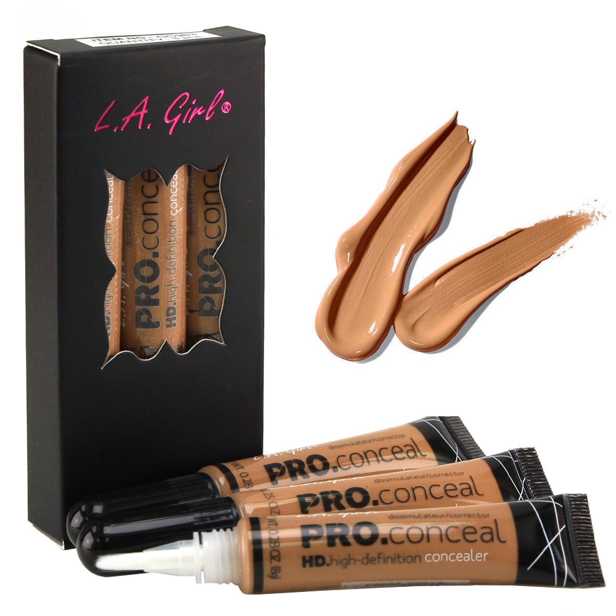 LA Girl HD Conceal High Definition Pro Concealer GC983 Fawn bundle 3-Pack - Image 2