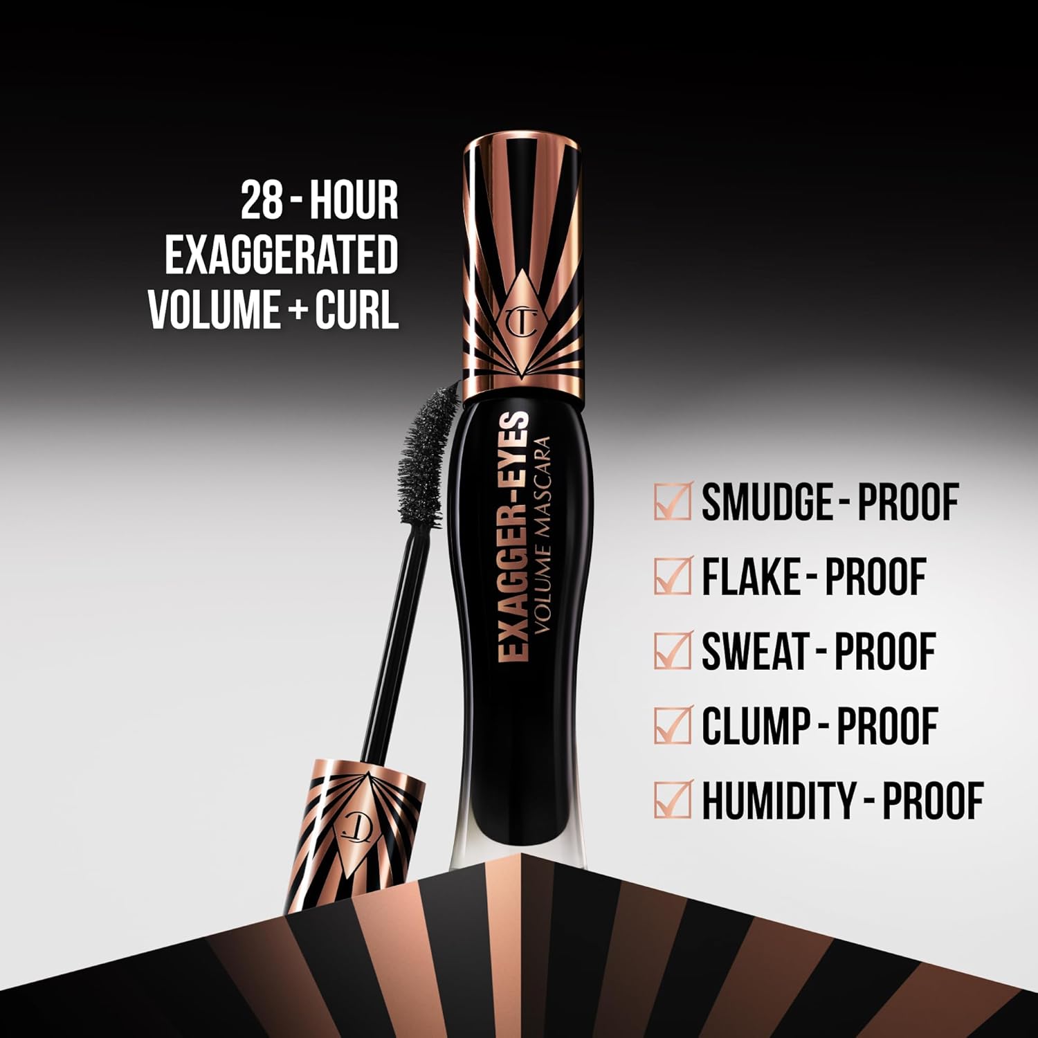 Charlotte Tilbury Exagger-Eyes Instant Volume Mascara Makeup – Volumizing, Lengthening, No-Clump Mascara with 28-Hour Smudge-Proof & Flake-Proof Wear – All Day Wear Formula - Image 4