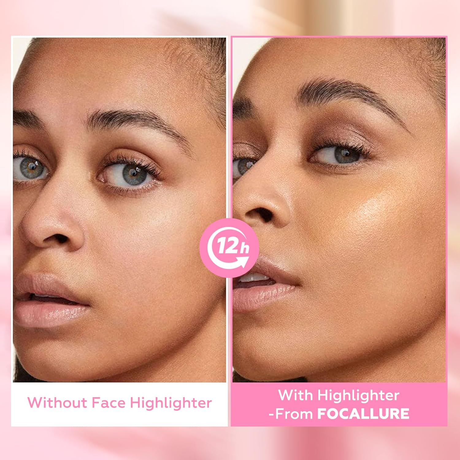 FOCALLURE Shimmer Liquid Highlighter, Smooth Cream Formula and Non-greasy Finish,Delivers a Natural Glow, Long Lasting Illuminator Highlighter Face Enhancing Makeup,Golden Wind - Image 5