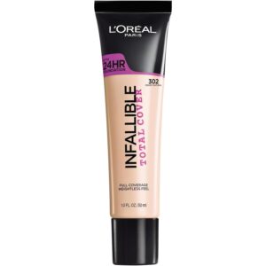 L’Oreal Paris Infallible Total Cover Foundation, Creamy Natural, 1 fl; oz.