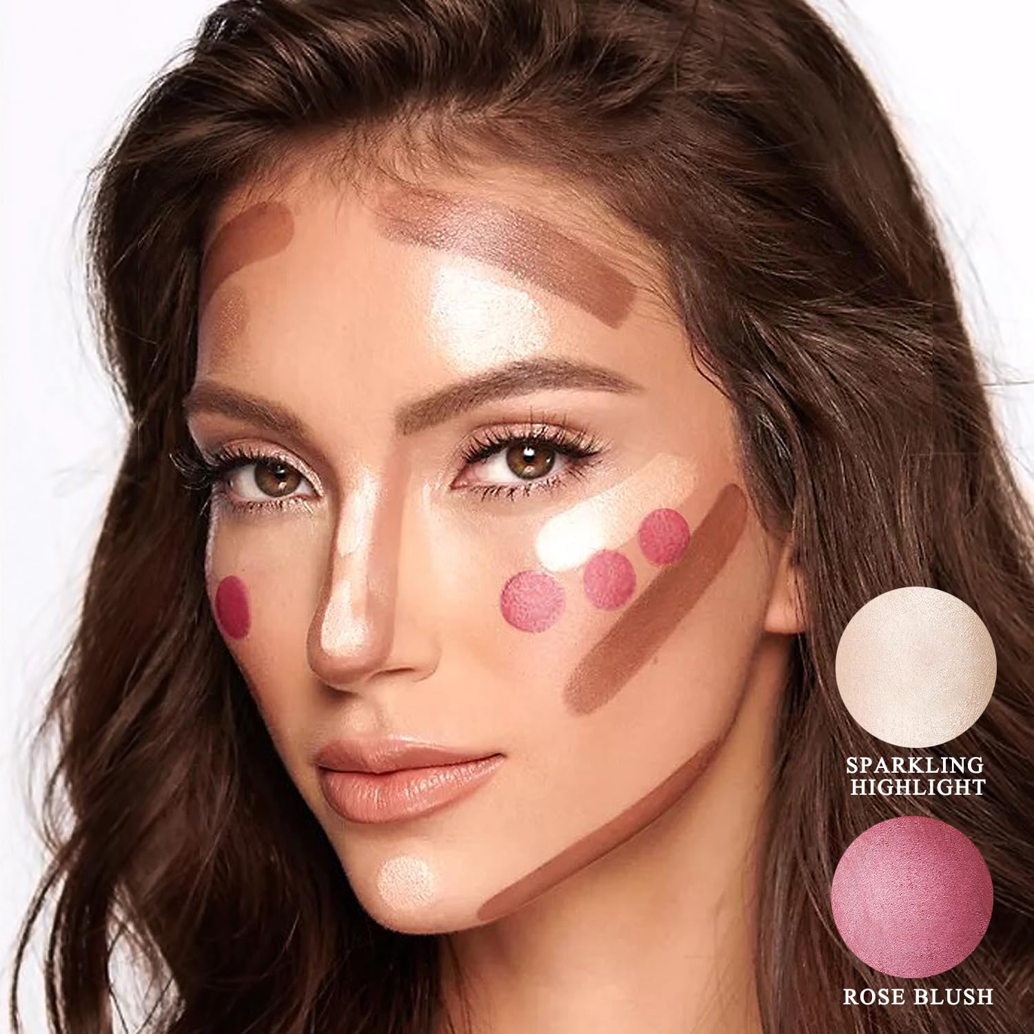Youngfocus Cosmetics Cream Contour Best 8 Colors Contouring Foundation - Highlighting Makeup Kit/Concealer Palette - Vegan, Cruelty Free and Hypoallergenic - Instruction Manual(Face Blushes) - Image 6