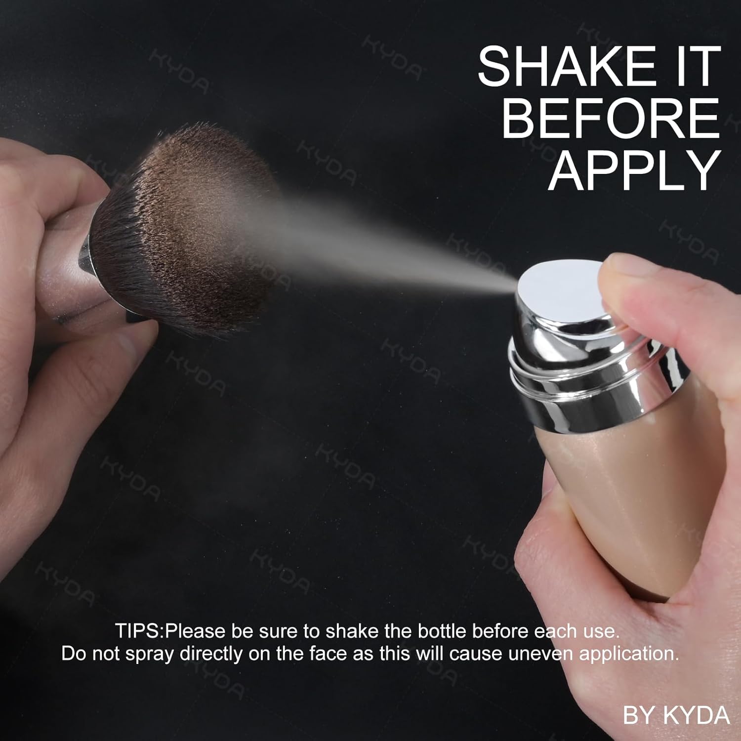 KYDA AirBrush Foundation Spray, Silky Foundation Mist Makeup, Flawless Coverage for Smooth Creamy Nude Finish, Breathable Blendable Lasting Formula, Moisturizing Makeup Primer-#220 Natural Beige - Image 4