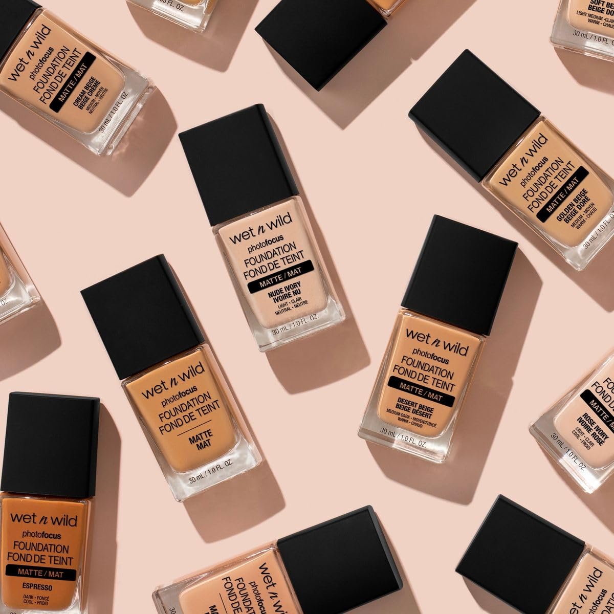 wet n wild Photo Focus Matte Liquid Foundation Cream Beige, Vegan & Cruelty-Free - Image 6
