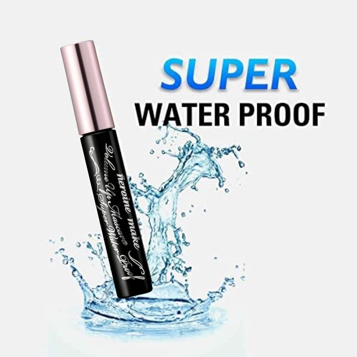 HEROINE MAKE by KISSME Volumizing Mascara Waterproof & Curvy Brush for Eye Makeup | Waterproof Mascara Volume & Length by Defining Fiber for Long-lasting Natural Eyelash Look, from Japan, Black, 1 EA - Image 2
