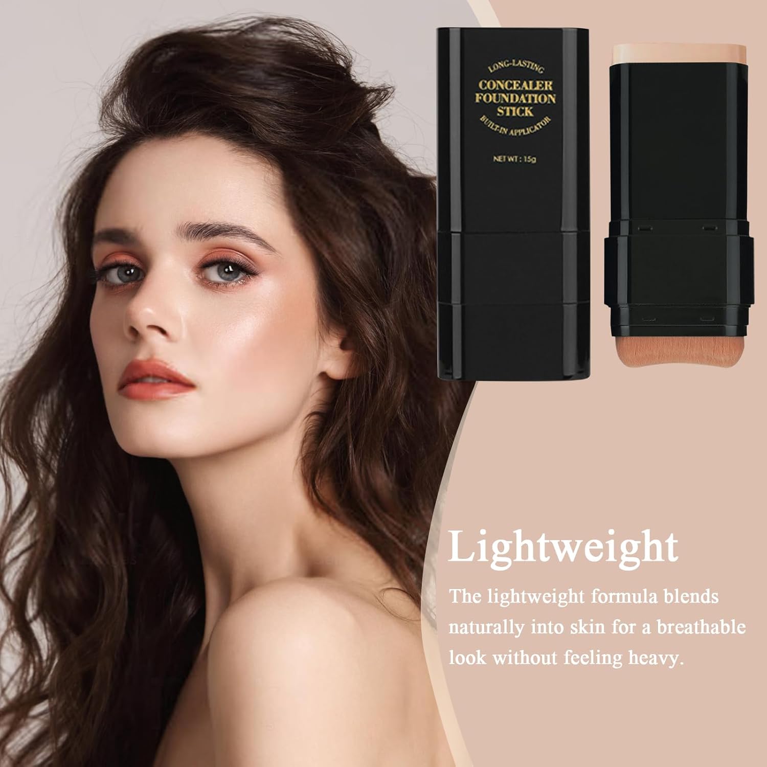 Foundation Makeup Stick - Hydrating Concealer Cream, Double Head Primer, 15g Facial Base Makeup, Smooth Blending Coverage Tool, Long-lasting Face Concealers Creams For Women Girls, Face Primers - Image 7