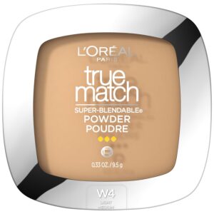 L’Oreal Paris True Match Super Blendable Oil Free Powder Foundation, W4 Light Medium, 0.33 oz, Packaging May Vary