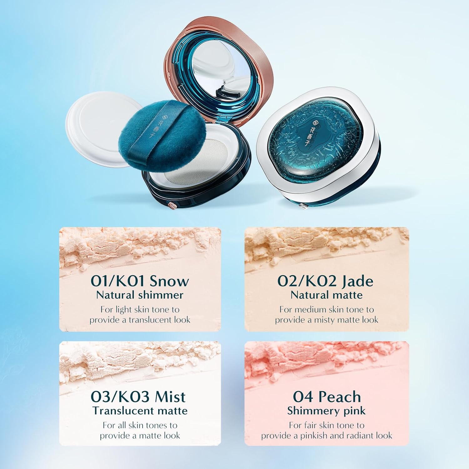 FLORASIS Ultra-light Setting Powder Fairy Peach Blossom Translucent Face Loose Powder for Women 03 Mist - Image 7