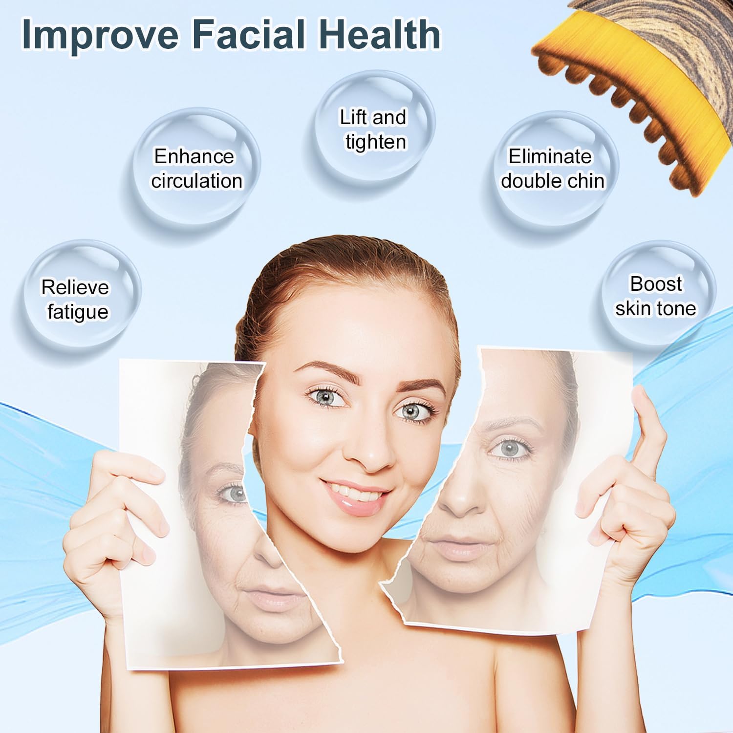 New Lymphatic Contour Face Brush - Contour Face Brush for Lymphatic Drainage, Enhancing Elasticity, Brightening Skin Tone, Relieve Fatigue, Mother's Gift, Christmas Gift for Man and Woman(1PCS) - Image 4