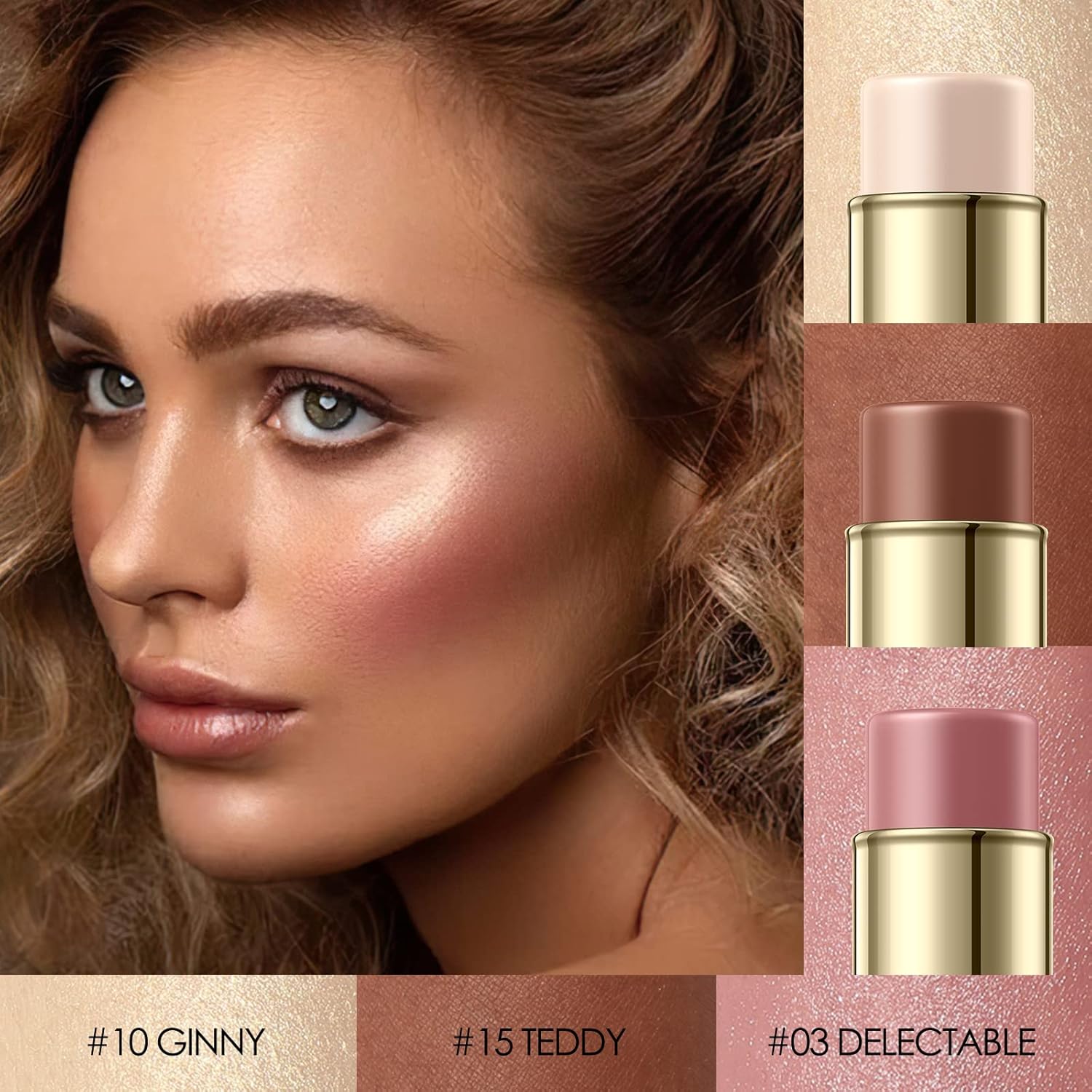 3 Pcs NEUTRAL Contour Stick Set,Cream Blush & Highlighter Bronzer Pen,Long Lasting & Smooth Natural Face Contouring Illuminator,Professional Makeup Kit for All Skin - Image 3