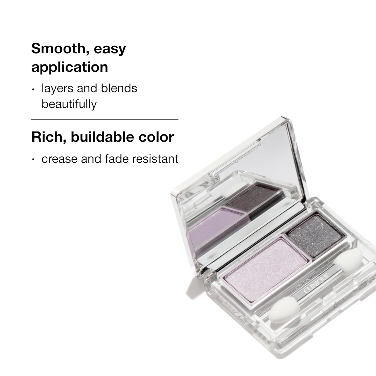Clinique All About Shadow Duo Eye Shadow Makeup | Safe For Sensitive Eyes | Buildable + Long-Wearing Color | Smooth, Easy Application | Buildable + Long-Wearing Color | Smooth, Easy Application - Image 5