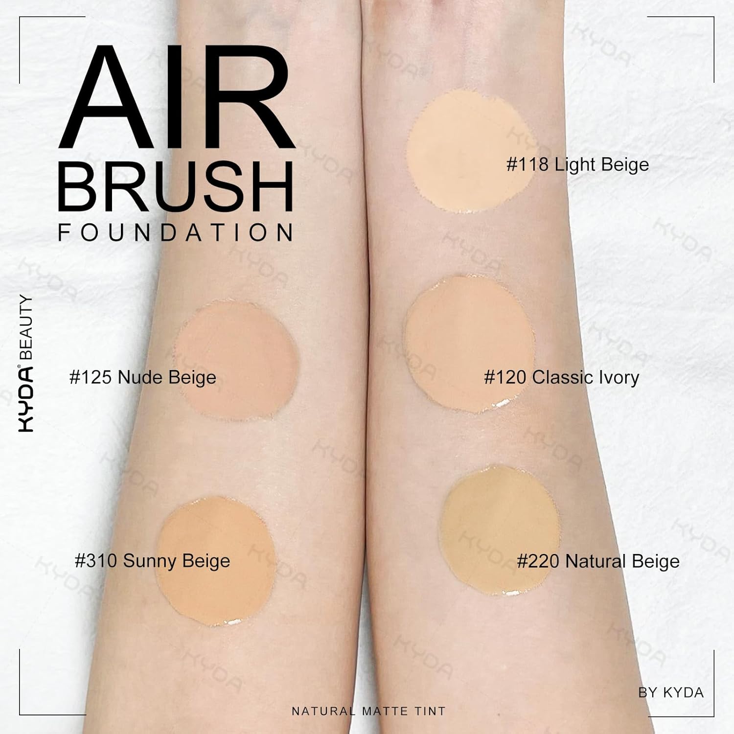 KYDA AirBrush Foundation Spray, Silky Foundation Mist Makeup, Flawless Coverage for Smooth Creamy Nude Finish, Breathable Blendable Lasting Formula, Moisturizing Makeup Primer-#220 Natural Beige - Image 6