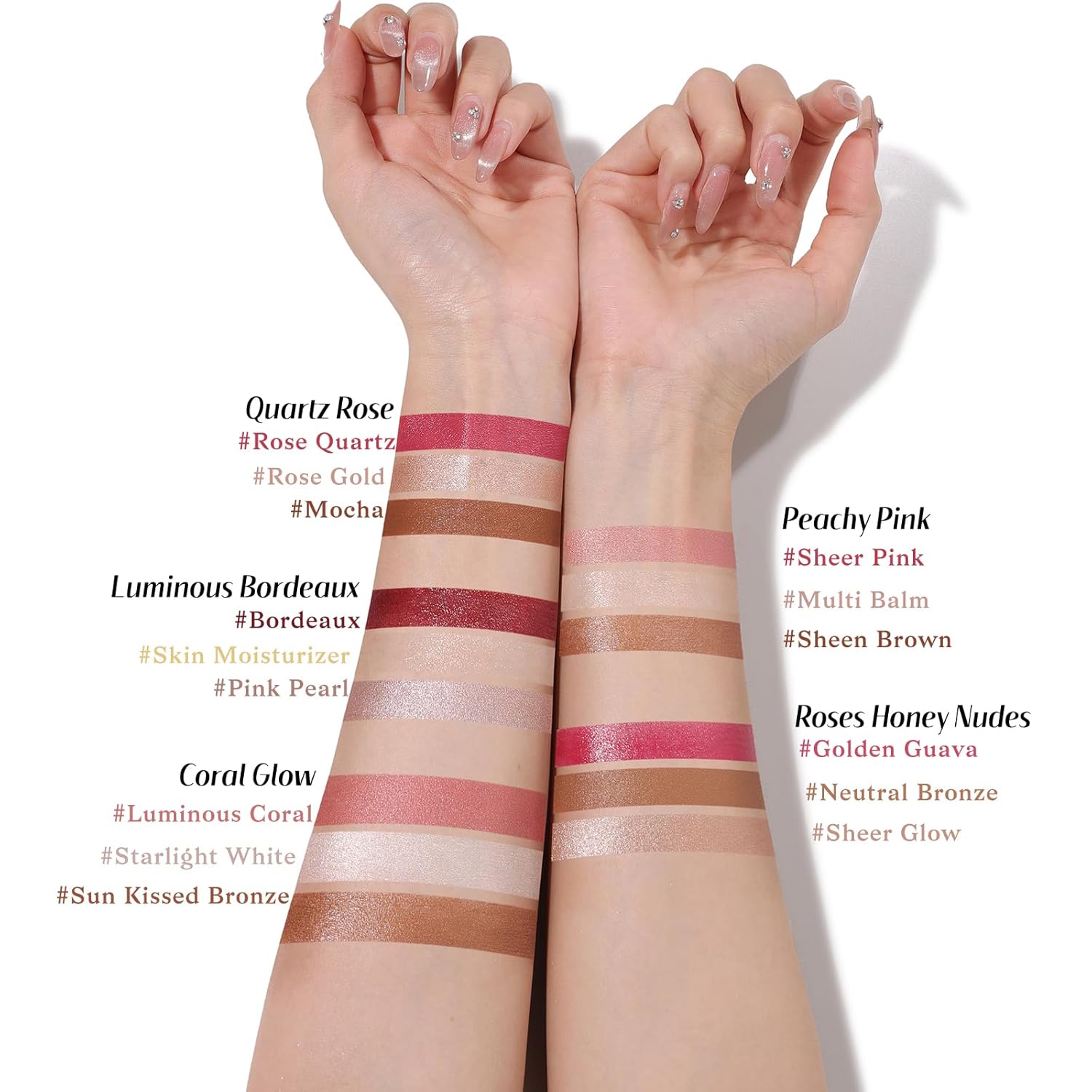 KIMUSE Face Sticks Trio, Cream Blush Stick & Highlighter Stick & Contour Stick for Sculpt the Cheeks, Long Lasting Cream Contour Stick Trio for Face Makeup, with Brush - Image 8