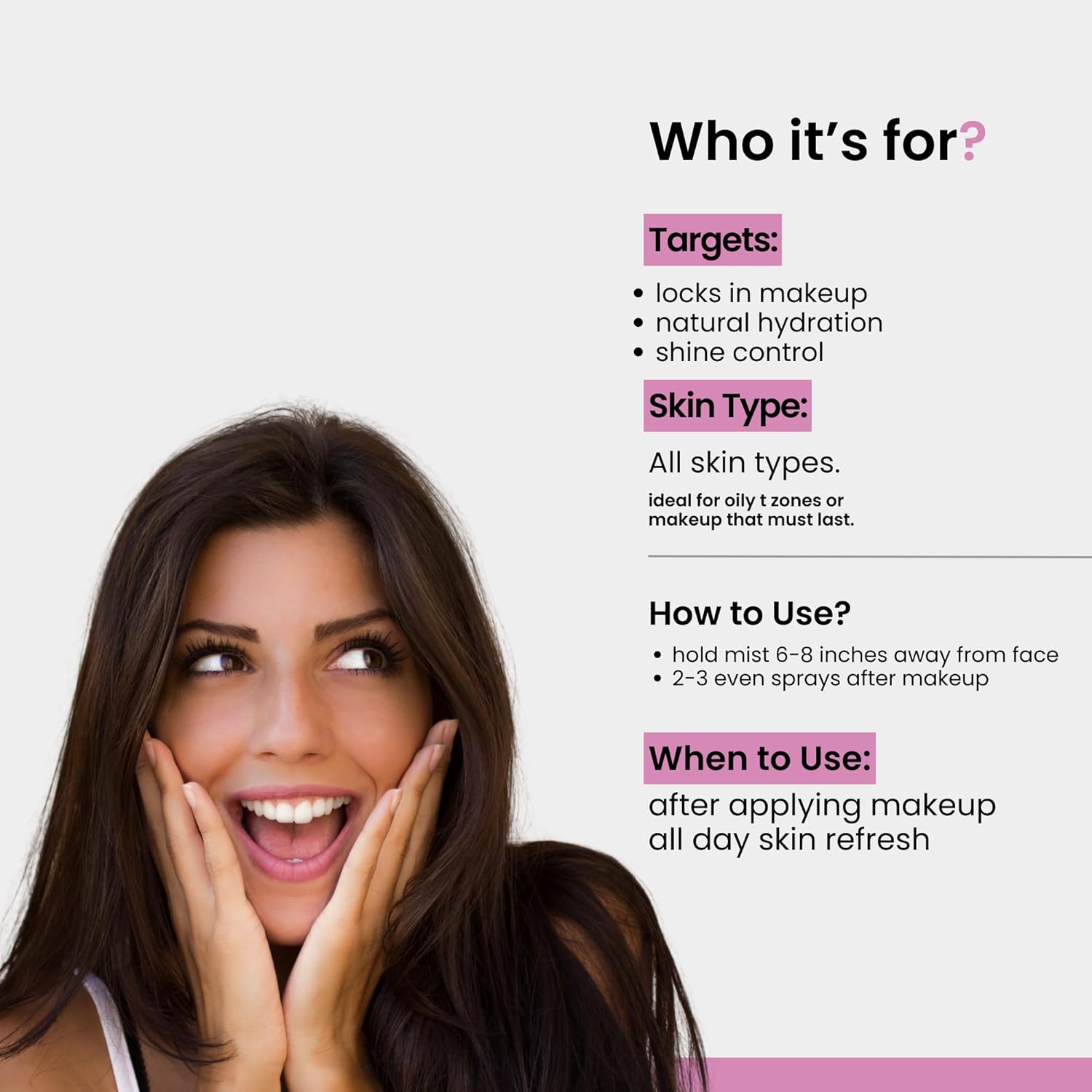 Matte Makeup Setting Spray | Mattifying Lock In Makeup Mist Keeps Fresh All Day | Add Vibrance & Shine to Your Look | Oil-Free Vegan Formula for All Skin Types | 4 oz - Image 6