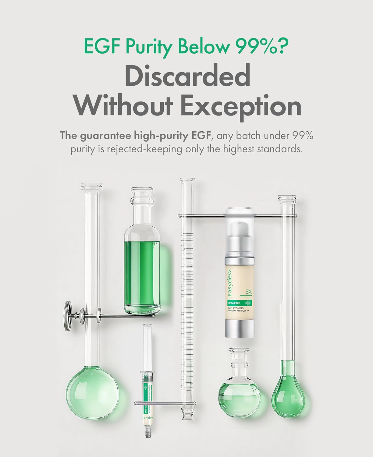 Easydew DW-EGF Melatoning Ampoule 5X - Hydrating Dark Spot Serum with Niacinamide & Glutathione for Uneven Skin - Fast Absorbing Day & Night Ampoule Korean Skin Care (Pump 0.27 fl oz, EGF 5X) - Image 4