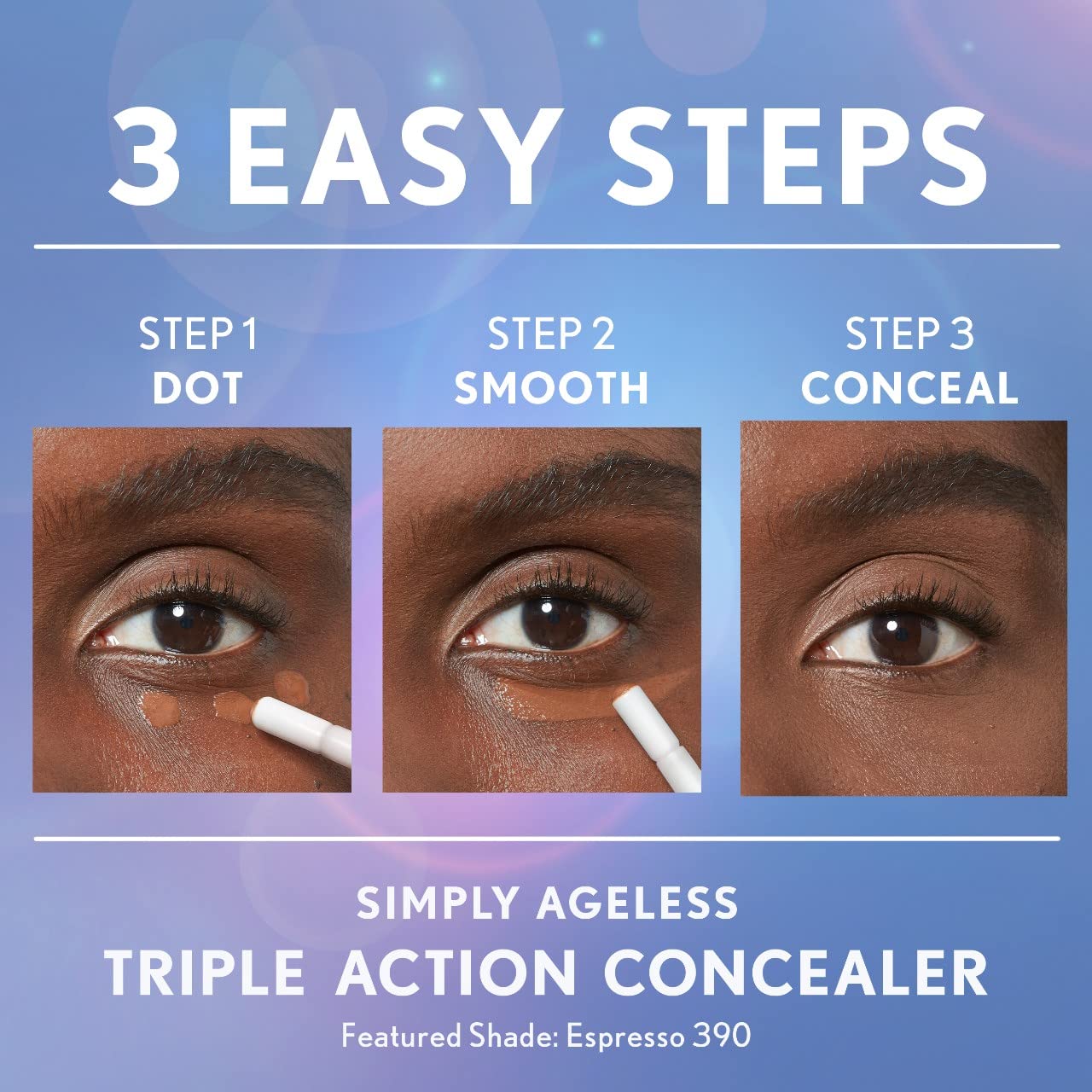 COVERGIRL Simply Ageless Triple Action Concealer, Light, Pack of 1 - Image 4
