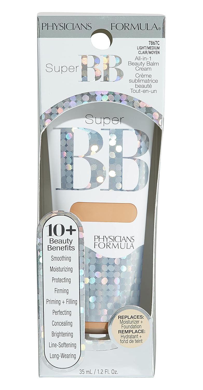 Physicians Formula Super BB Cream. All in 1 Tinted Beauty Balm Foundation Cream, Sheer Moisturizing Coverage, Cruelty Free Light/Medium - Image 4