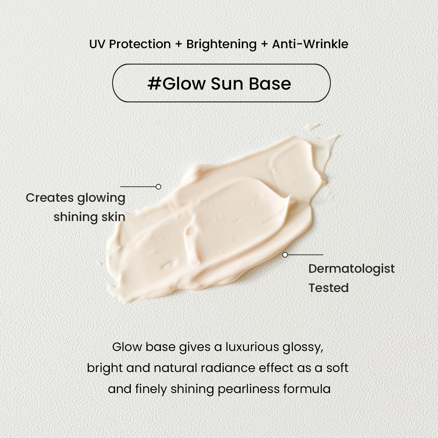 HEIMISH Artless Glow Base 1.35fl.oz/40ml, Multipurpose Makeup Base, Primer, Highlighter, Tone Up Sunscreen for face, Lightweight, Non-greasy, Hydrating, Natural Finish with SPF 50+ PA++++ - Image 4