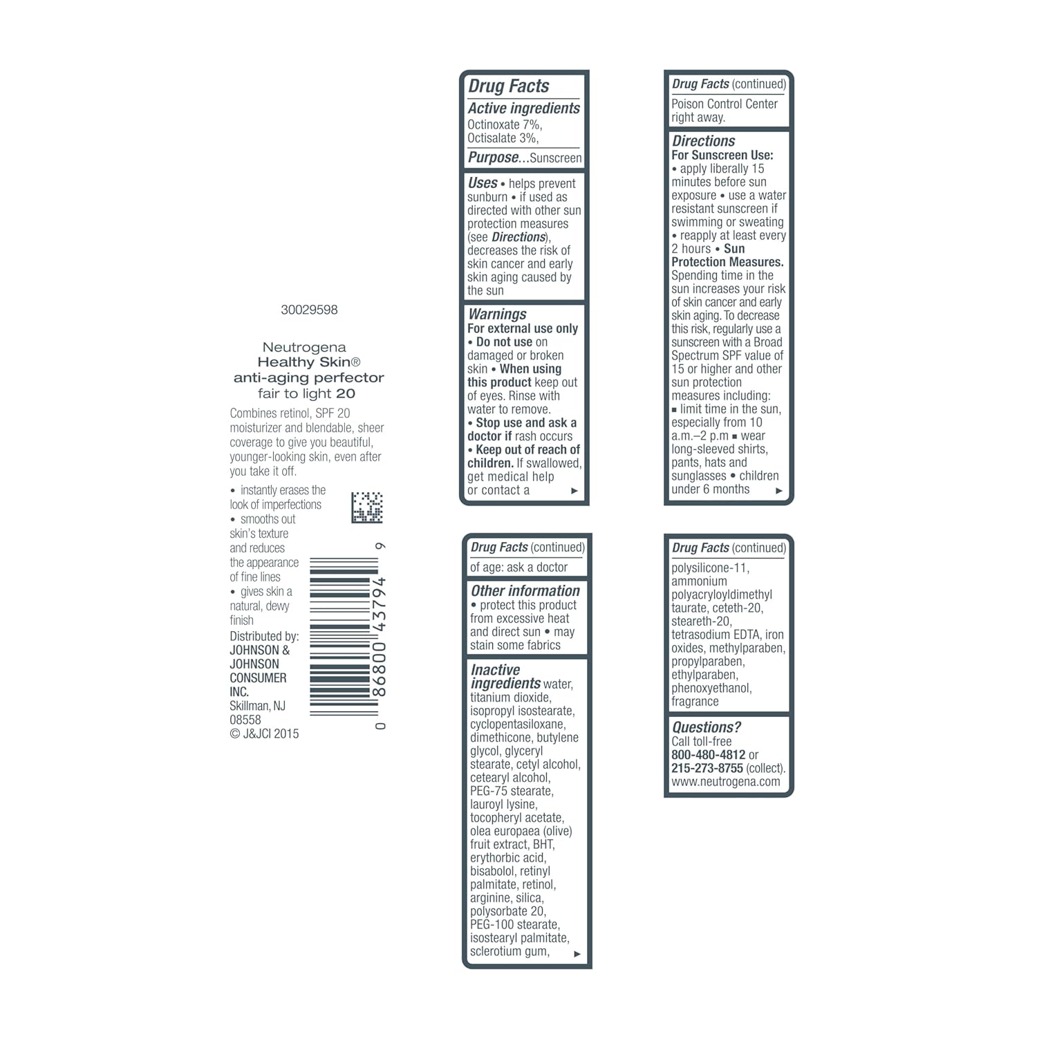 Neutrogena Retinol Treatment and Tinted Facial Moisturizer, Healthy Skin Anti-Aging Perfector with Broad Spectrum SPF 20 Sunscreen with Titanium Dioxide, 20 Fair to Light, 1 fl. oz - Image 9