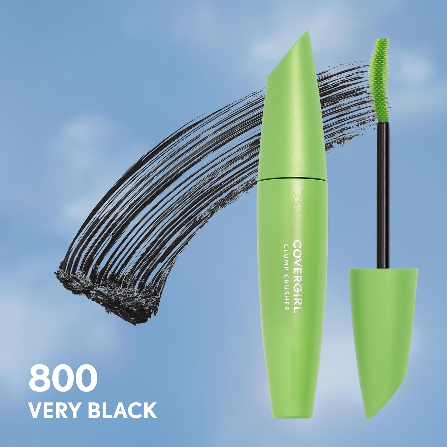 COVERGIRL Clump Crusher Mascara, 20X More Volume, Double Sided Brush, Long-Lasting Wear - 800 Very Black (Pack of 1) - Image 3