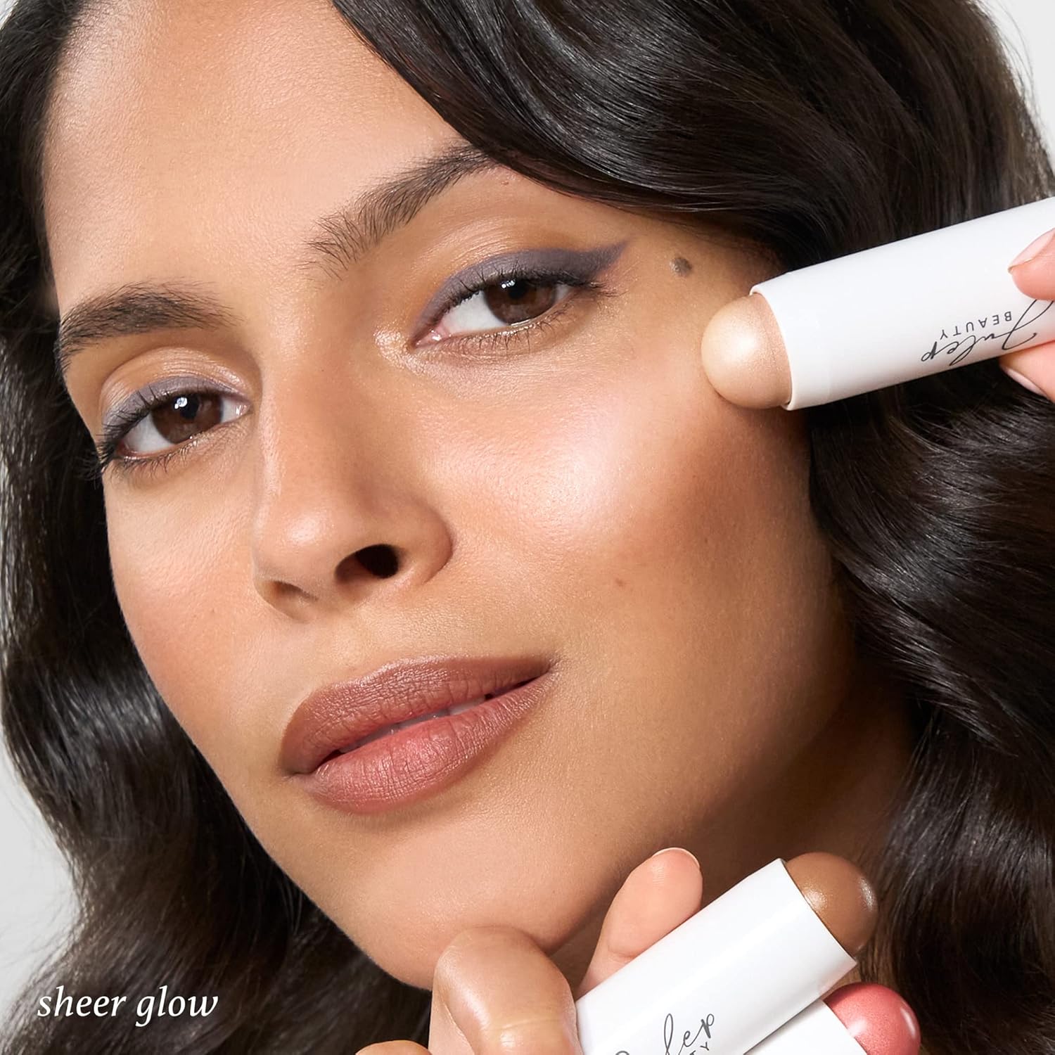 Julep Skip The Brush Cream to Powder Highlighter Stick- Sheer Glow - Blendable and Buildable Color - 2-in-1 Makeup Stick - Image 9