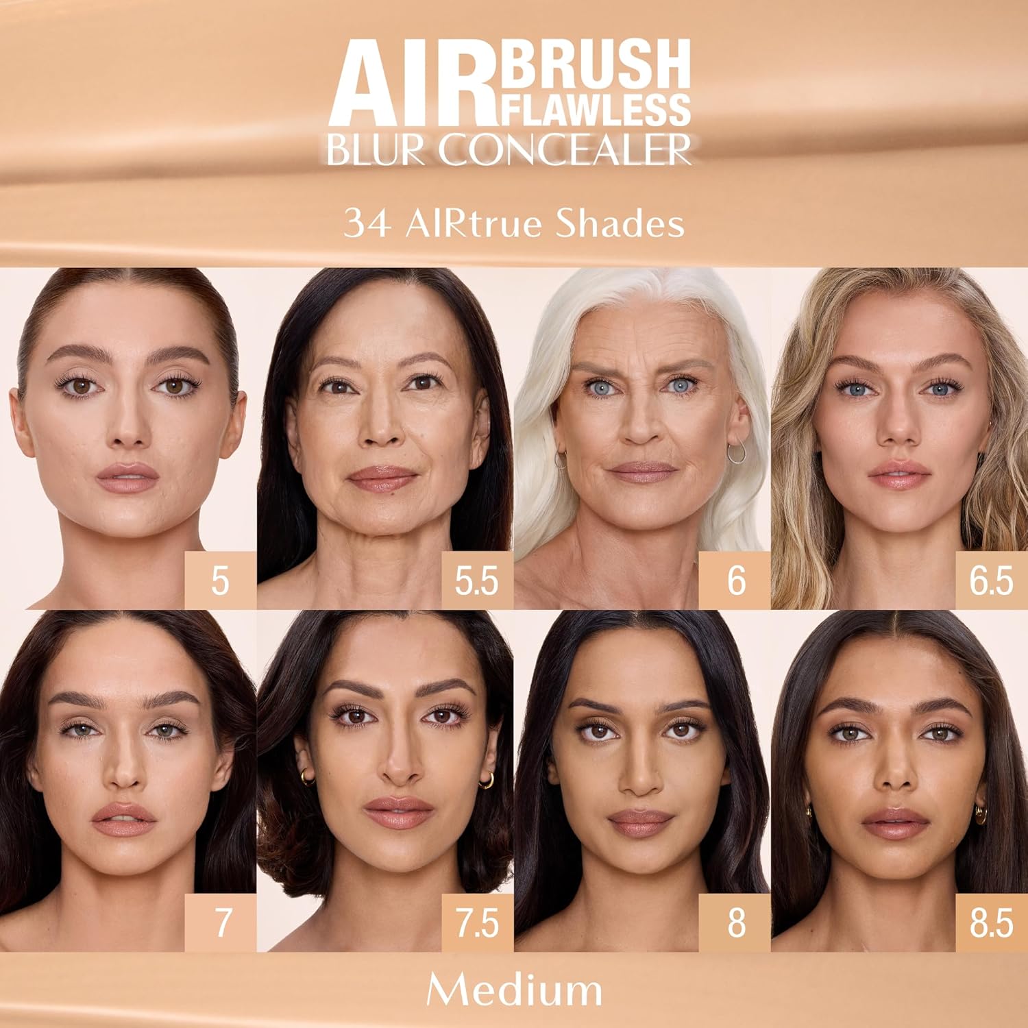 Charlotte Tilbury AIRbrush Flawless Blur Concealer - Longwear Concealer for Dark Circles, Blemishes, Redness & More - Hydrating, Crease-Proof & Full Coverage with a Natural Matte Finish - Image 8