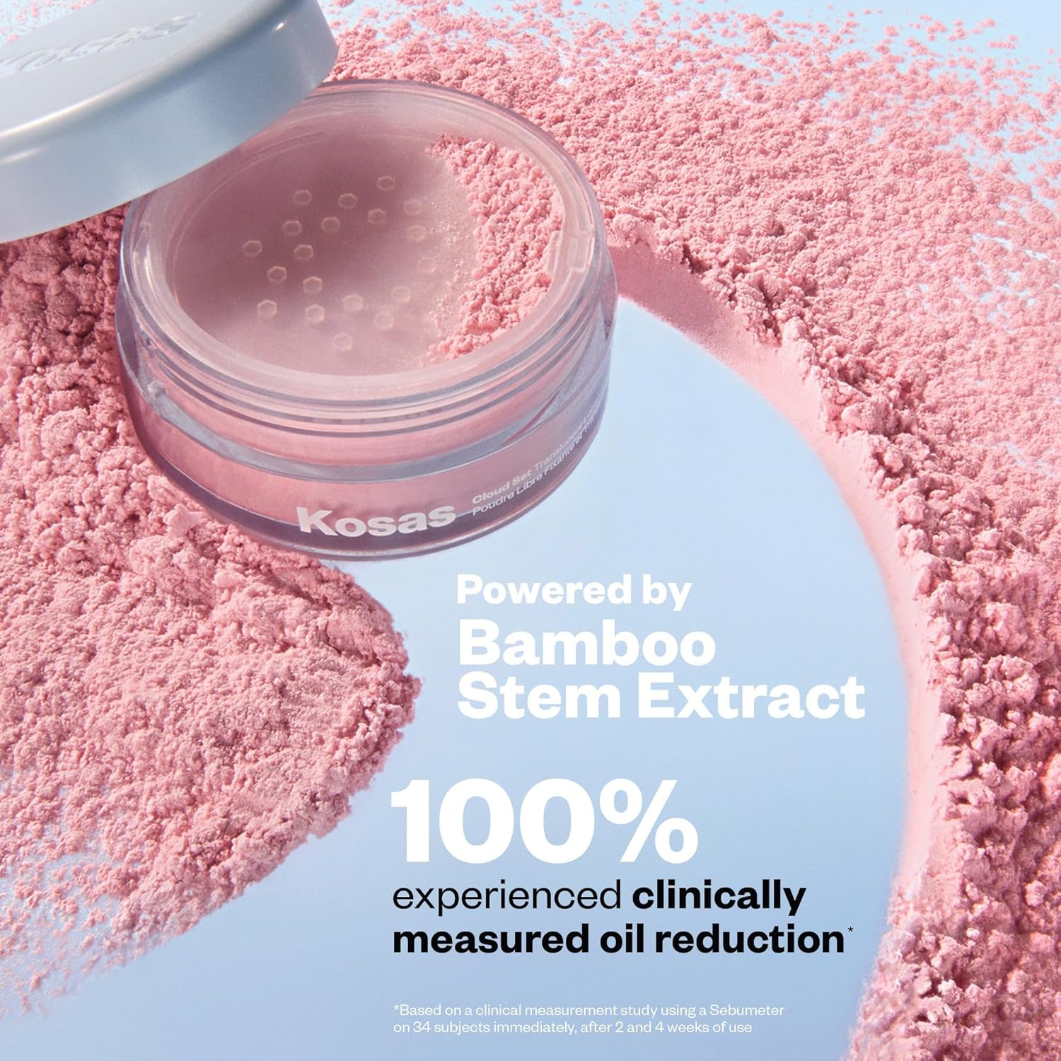 Kosas Cloud Set Loose Powder – Translucent Setting + Blurring Talc-Free Face Powder in Translucent Candy (Ultra Sheer Pink) - Image 4