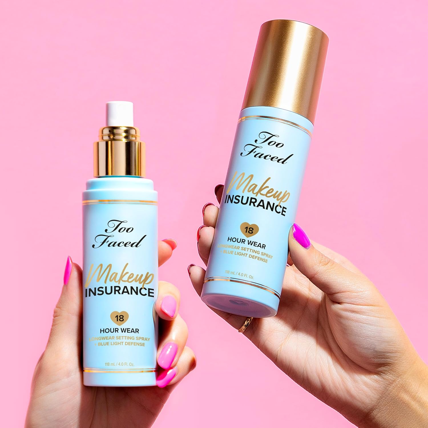 Too Faced Makeup Insurance Setting Spray | Hydrating, Long Lasting, Vegan + Cruelty Free, 4 Fl Oz - Image 6