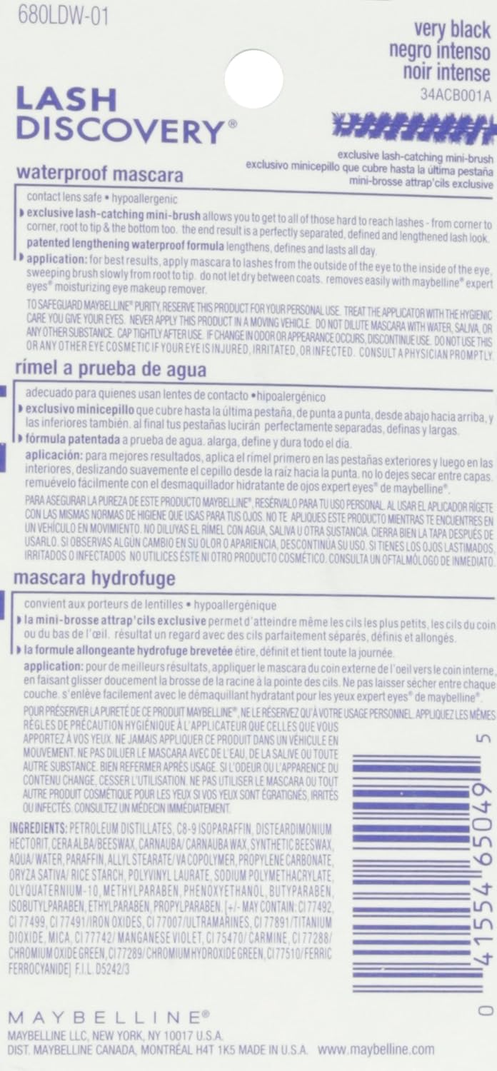 Maybelline New York Lash Discovery Mini-Brush Waterproof Mascara, Very Black, 0.16 fl. oz. - Image 3