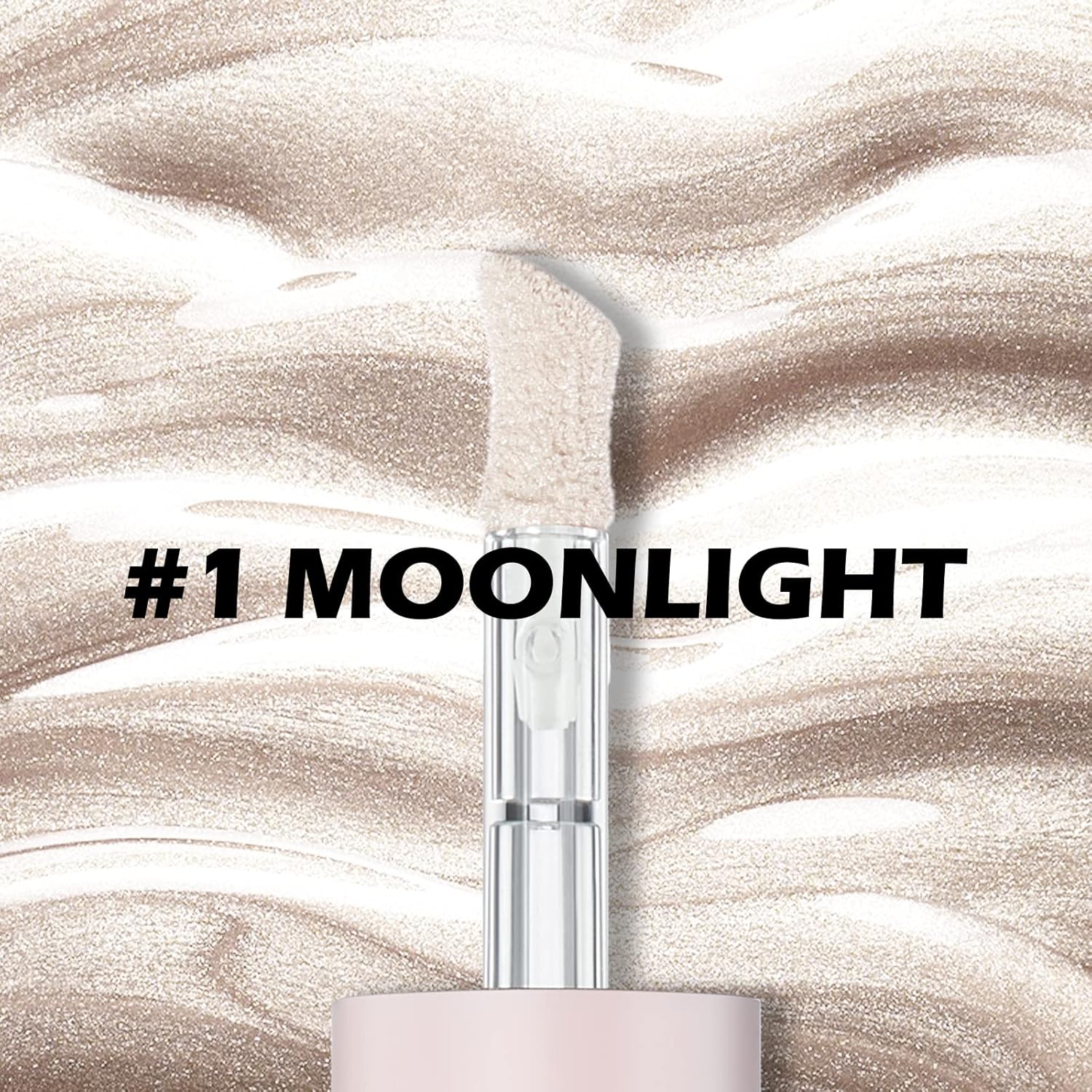 Erinde Liquid Highlighter, Face Bronzer Stick, Natural Glossy Finish, Lightweight Blendable Silky Smooth Cream Illuminator, Cruelty-Free, 01# Moonlight - Image 3
