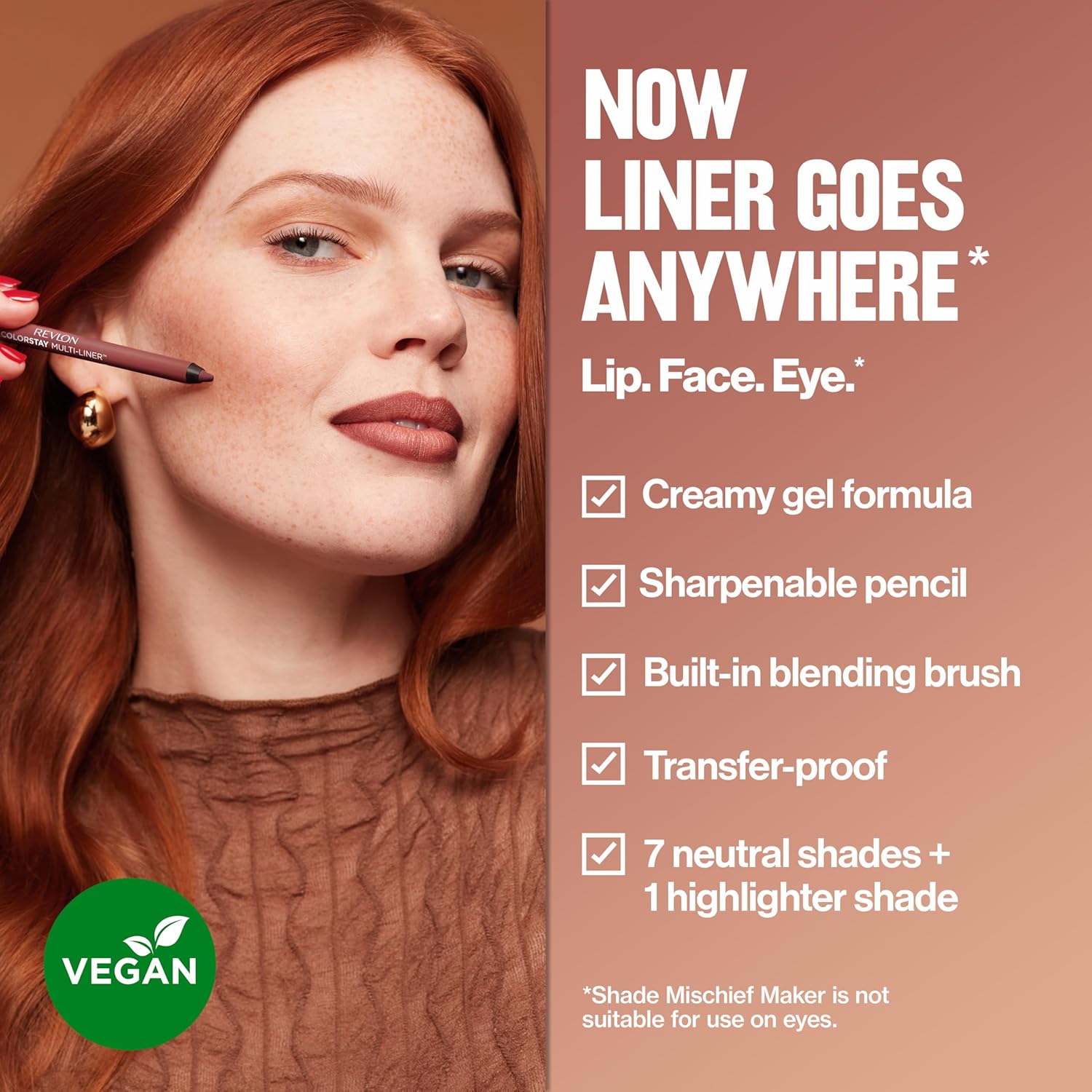 Revlon ColorStay Multi-Liner, Creamy Formula, Multiuse For Lips, Eyes & Face, Precision Brush for Easy Blending, 008 Catalyst - Image 4