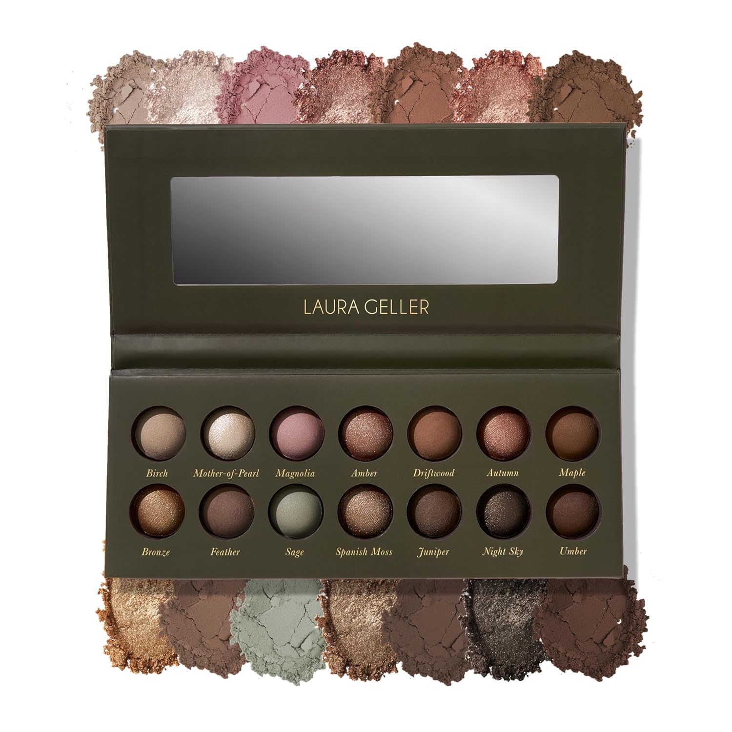 LAURA GELLER NEW YORK The Delectables Earthy Essentials Baked Eyeshadow Palette | 14 Pigmented Eyeshadows Blendable Natural Look - Image 2
