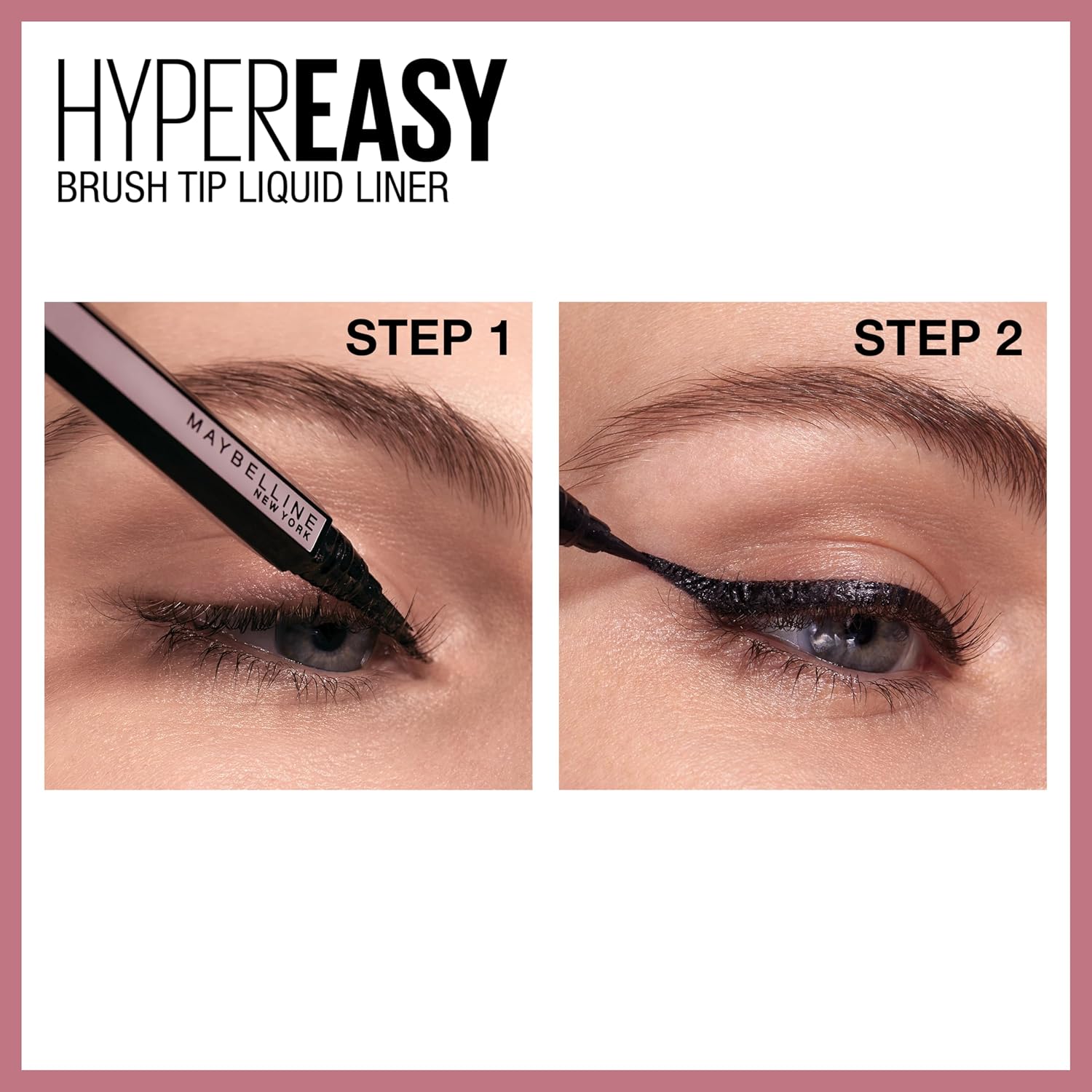 Maybelline Hyper Easy Liquid Pen No-Skip Eyeliner, Satin Finish, Waterproof Formula, Pitch Black, 0.018 Fl Oz - Image 6