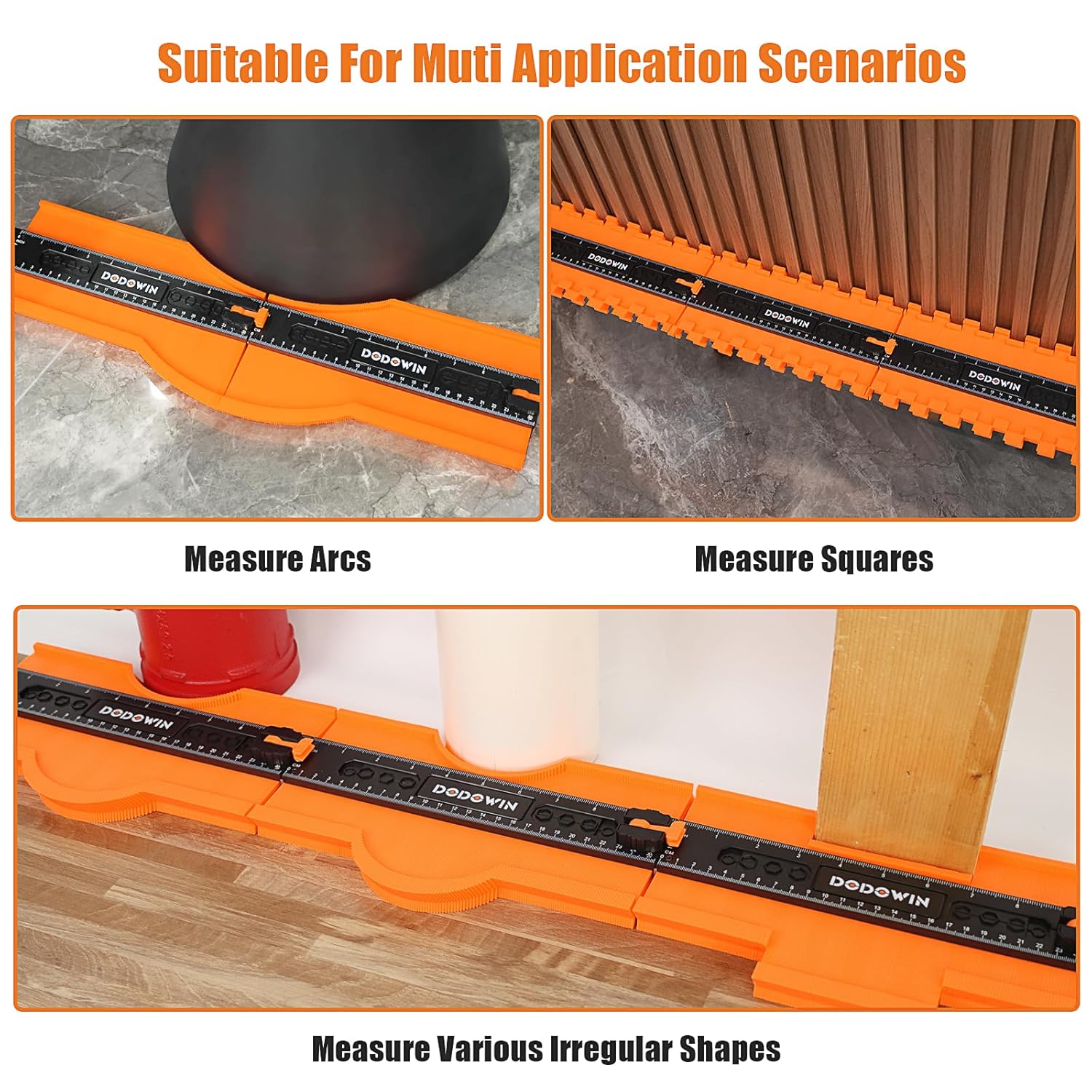 DODOWIN Contour Gauge Unlimited Connection Profile Tool 20 inch, Super Gauge Shape Outline Tool, Gift for Men Dad Him Husband,Welding Floor Woodworking Tool Tracing - Image 4