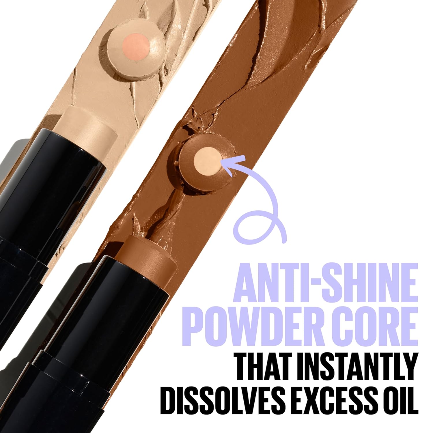 Maybelline Fit Me Shine-Free + Balance Foundation Stick, Multi-Use Face Makeup and Contour Stick For Natural, Matte Coverage, Porcelain, 1 Count - Image 7