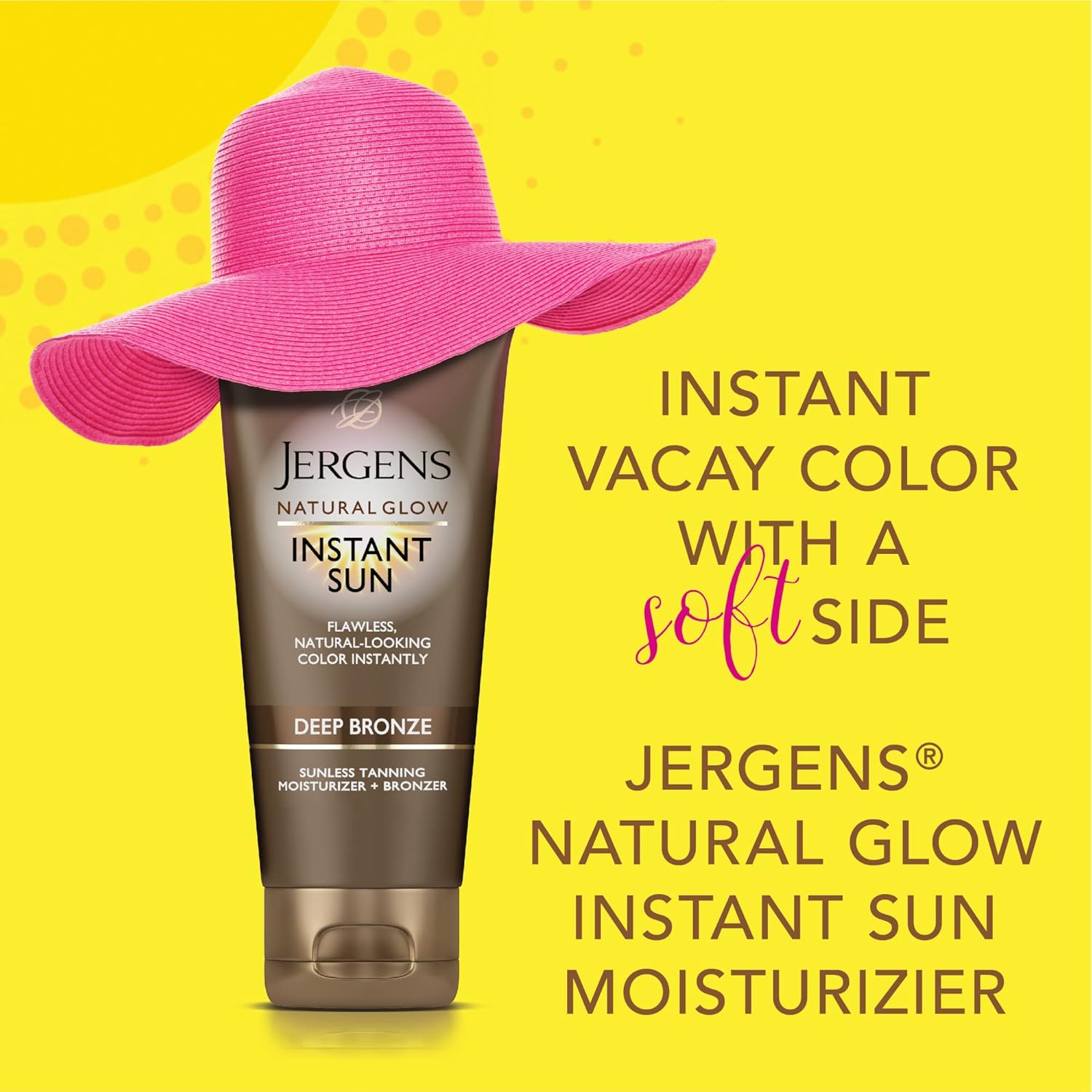 Jergens Natural Glow Instant Sun Tanning Moisturizer + Bronzer, Lightweight Sunless Tanning for Natural-Looking Color, Deep Bronze, 6 Oz - Image 6