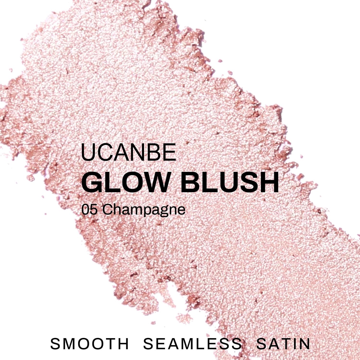 UCANBE Baked Blush for Cheek, Glow Blushing Palette - Seamless Silky Blendable Powder Blush Makeup Palette, Delivering Long Last Natural Ruddy Complexion, 05 Champagne - Image 4