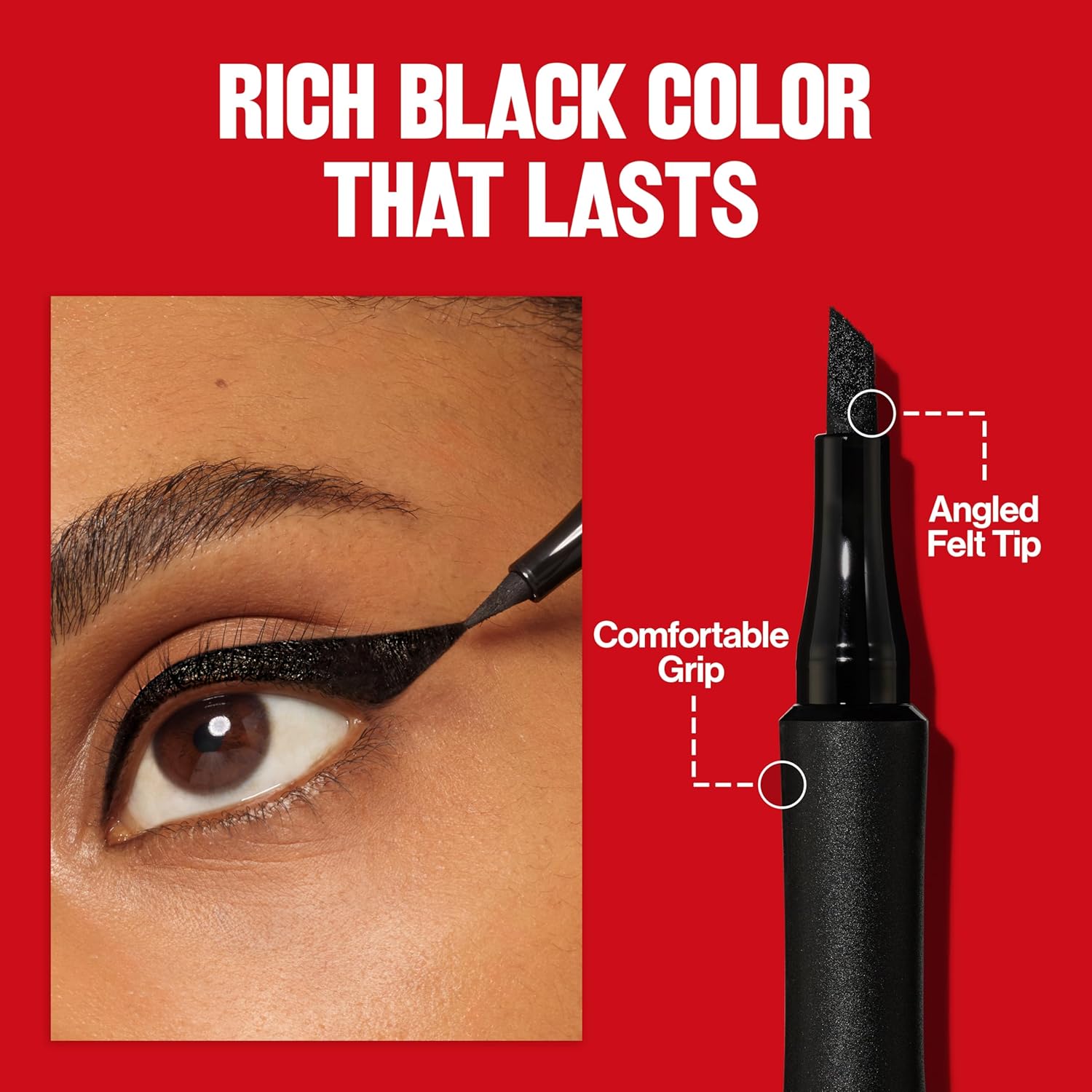 Revlon Liquid Eyeliner Pen, ColorStay Wing Line Eye Makeup, Waterproof, Smudge-proof, Longwearing with Angled Felt Tip, Wing Line - Image 3