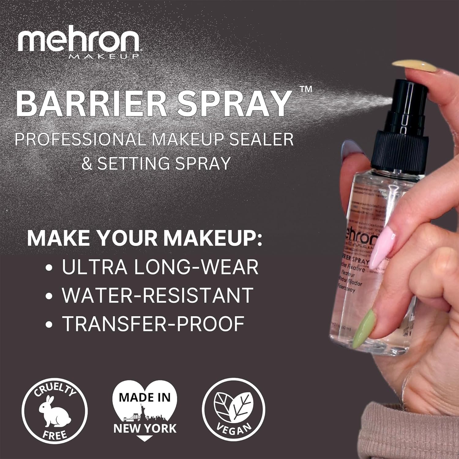Mehron Makeup Barrier Spray | Makeup Setting Spray for Face 2 fl oz (60 ml) - Image 5
