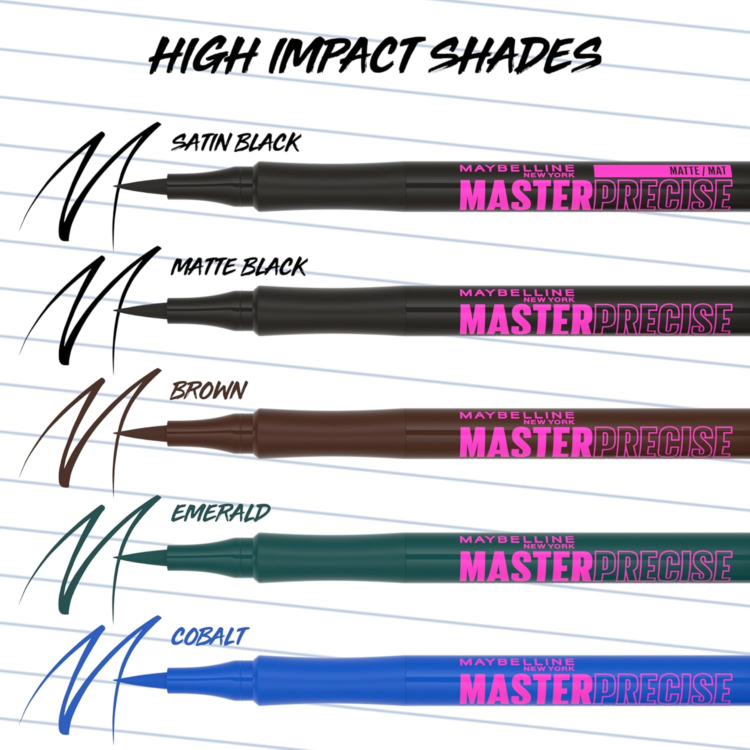 Maybelline Eyestudio Master Precise All Day Waterproof Liquid Eyeliner Makeup, Black, 1 Count (Packaging May Vary) - Image 6