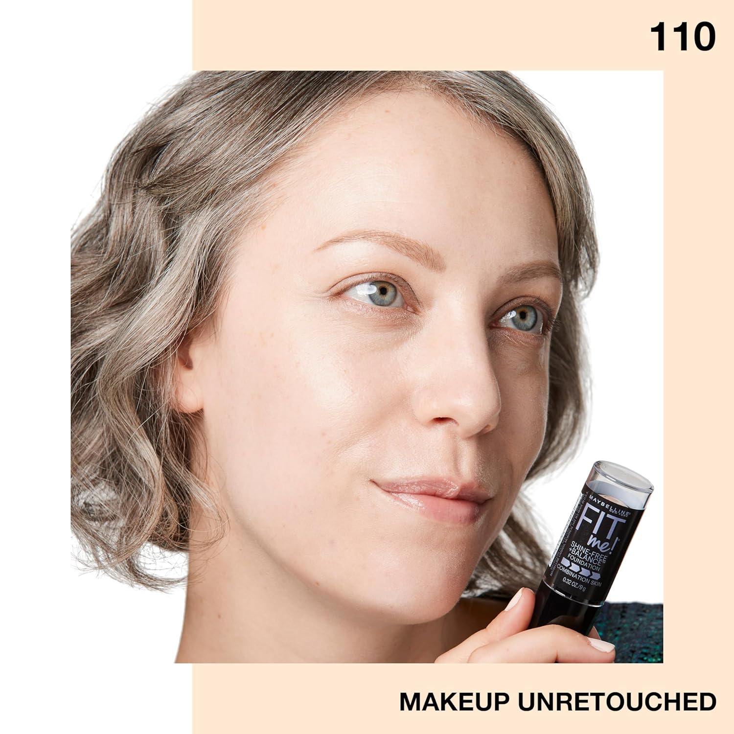 Maybelline Fit Me Shine-Free + Balance Foundation Stick, Multi-Use Face Makeup and Contour Stick For Natural, Matte Coverage, Porcelain, 1 Count - Image 6