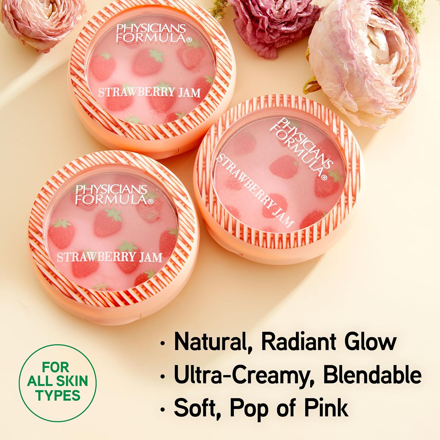 Physicians Formula Murumuru Strawberry Jam Blush Strawberry, Shimmery finish - Image 3