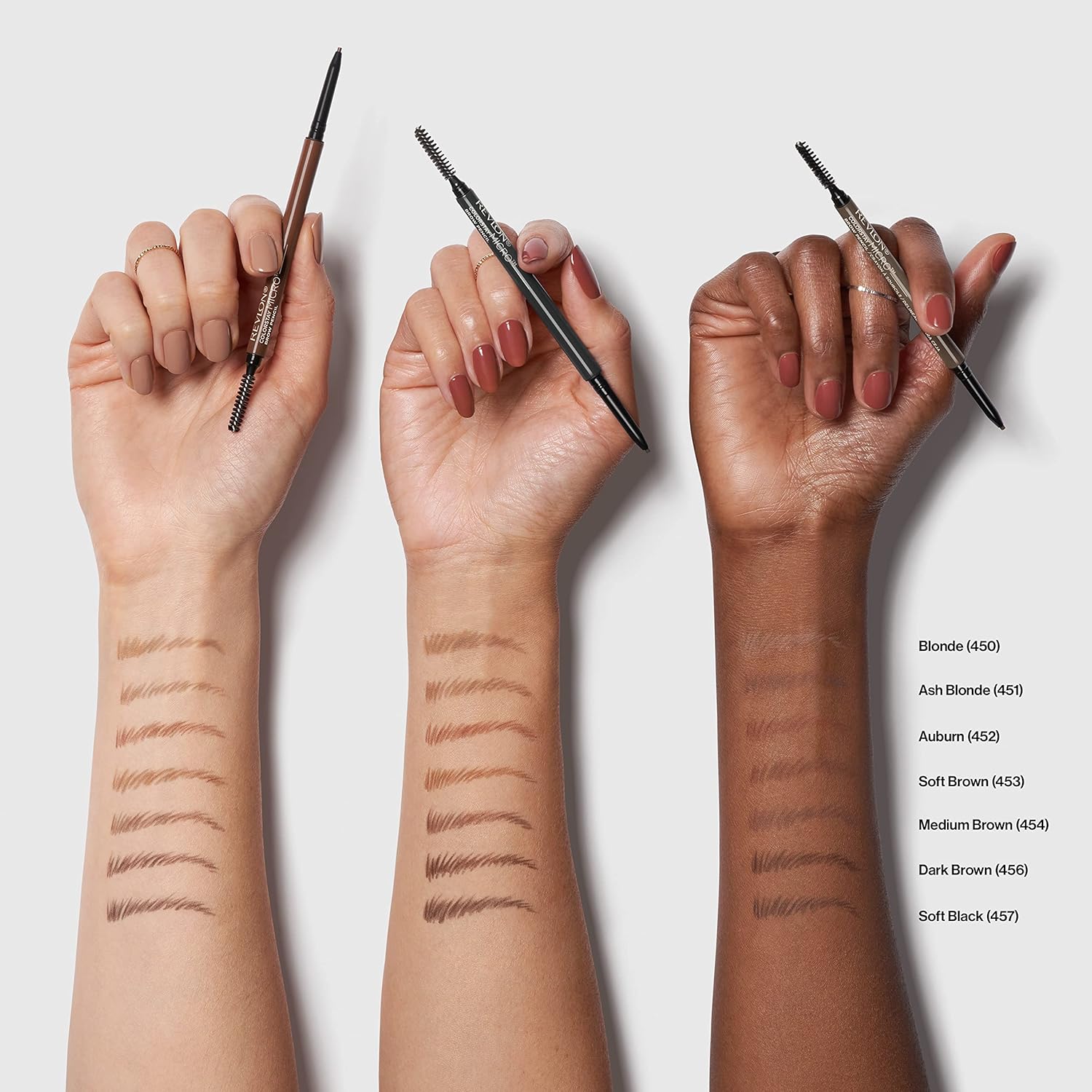 Revlon ColorStay Micro Eyebrow Pencil with Built In Spoolie Brush, Infused with Argan and Marula Oil, Waterproof, Smudgeproof, 454 Medium Brown, 0.003 oz - Image 11