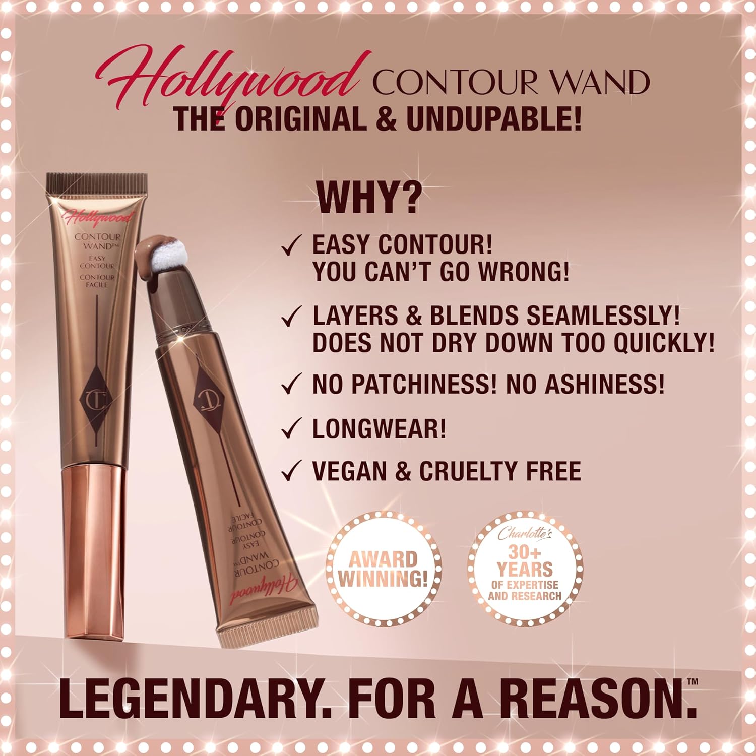 Charlotte Tilbury Hollywood Liquid Contour Wand - Easy-to-Use Contour Stick & Liquid Bronzer for Sculpting & Shaping - Leaves a Natural-Looking Sculpted Finish - Image 4