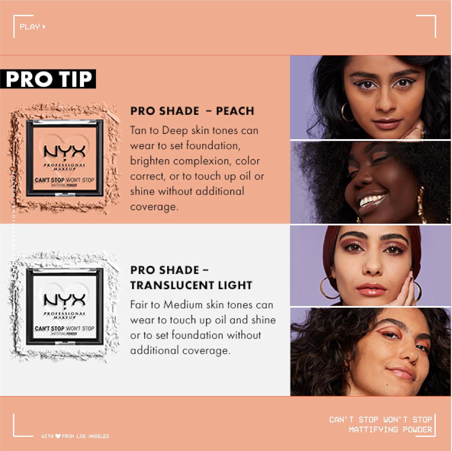 NYX PROFESSIONAL MAKEUP Can't Stop Won't Stop Mattifying Pressed Powder - Light Medium - Image 6