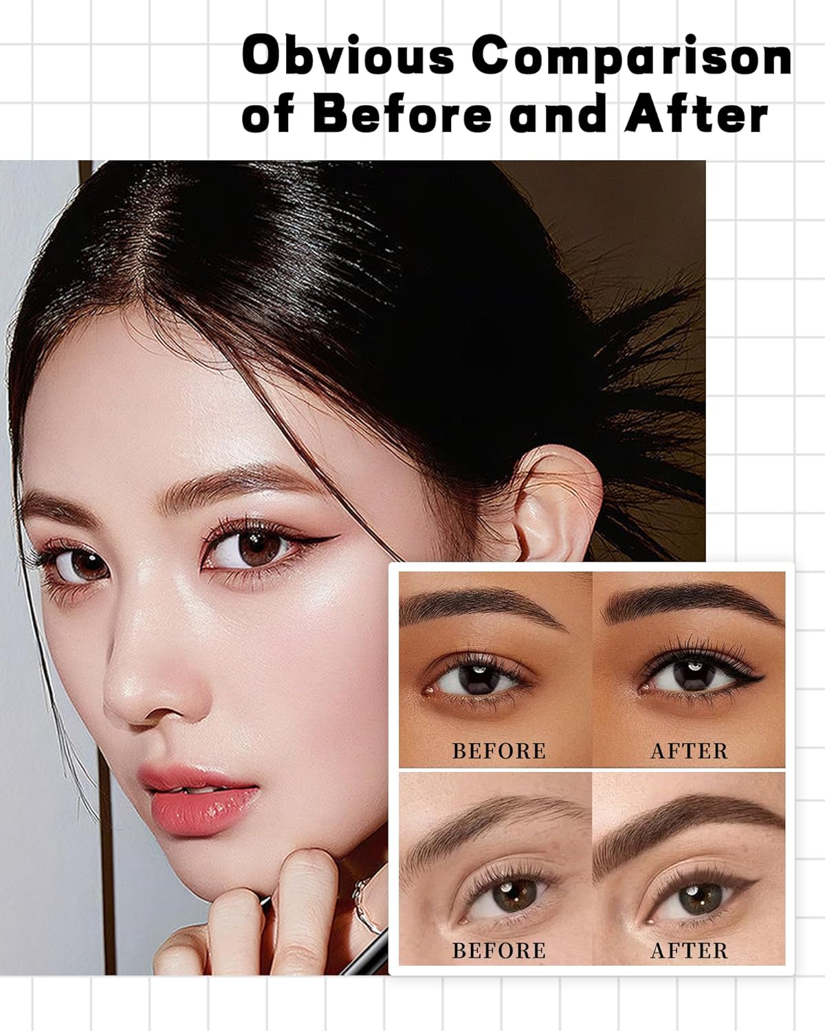 Black Gel Eyeliner for Older Women,Gel Eye Liner Pencil Waterproof Smudgeproof,Matte Cream Eyeliner Waterline with Sharpener Retractable Eyebrow Liner Makeup Pen Mature Women Sensitive Eye 1 Pc - Image 4