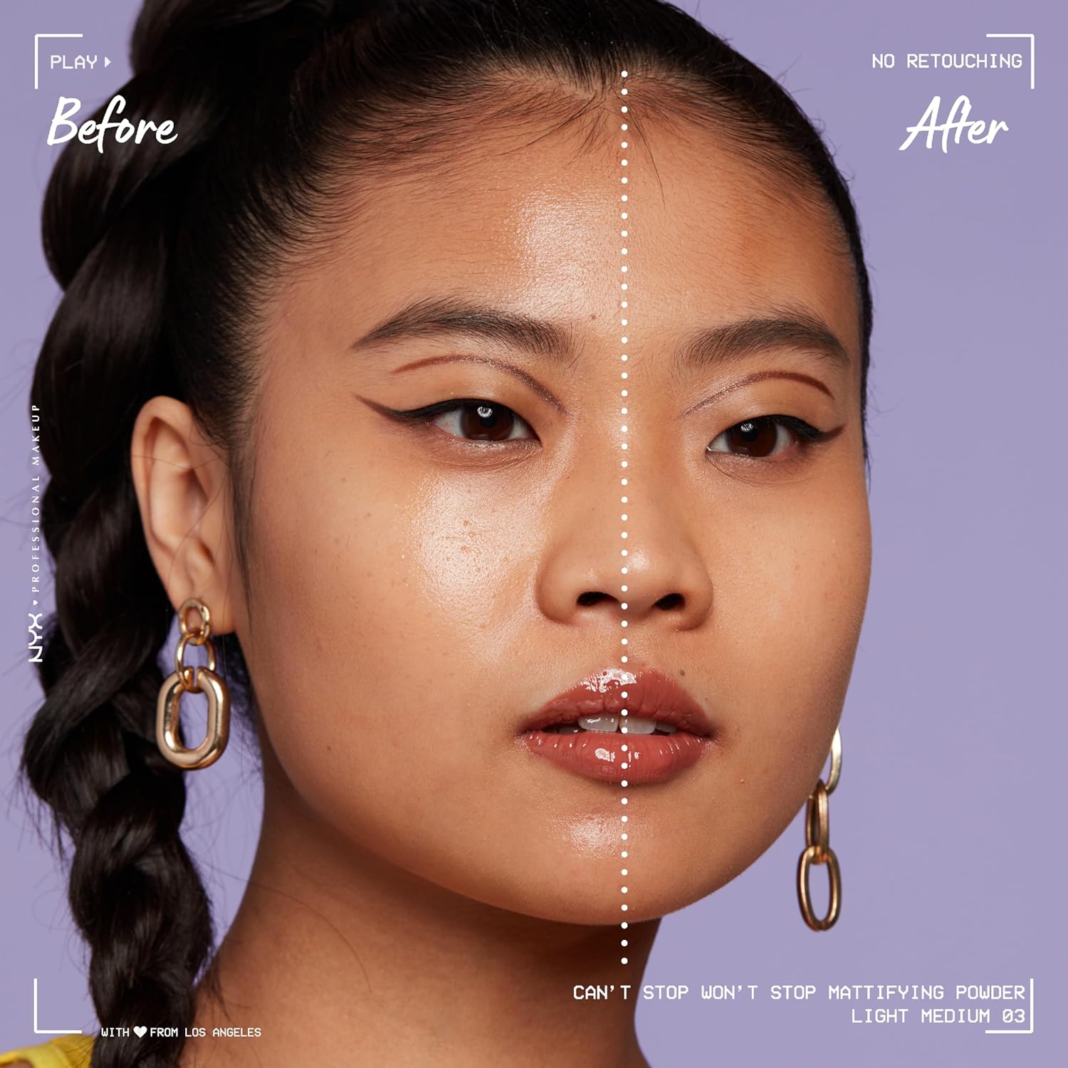 NYX PROFESSIONAL MAKEUP Can't Stop Won't Stop Mattifying Pressed Powder - Light Medium - Image 3