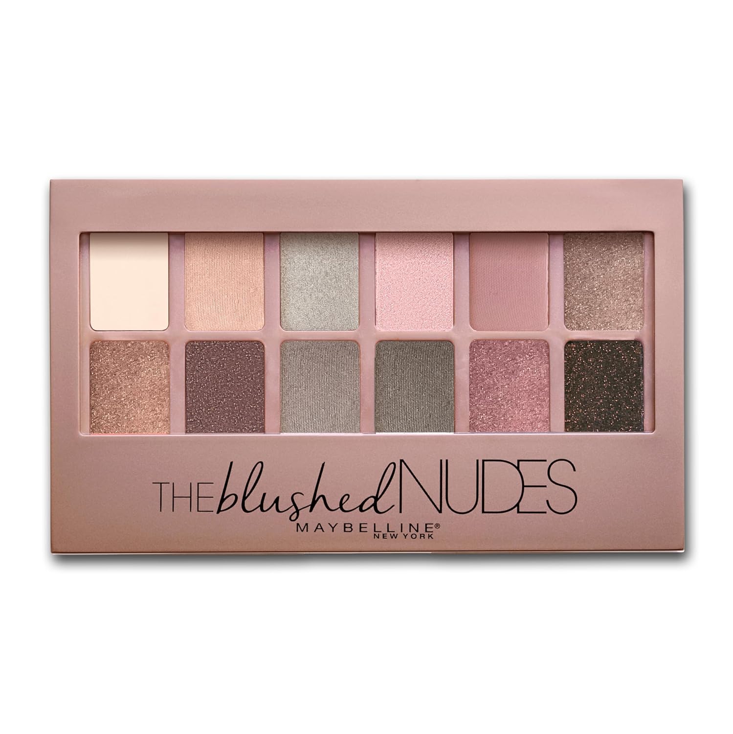 Maybelline The Blushed Nudes Eyeshadow Palette Makeup, 12 Pigmented Matte & Shimmer Shades, Blendable Powder, 1 Count - Image 2
