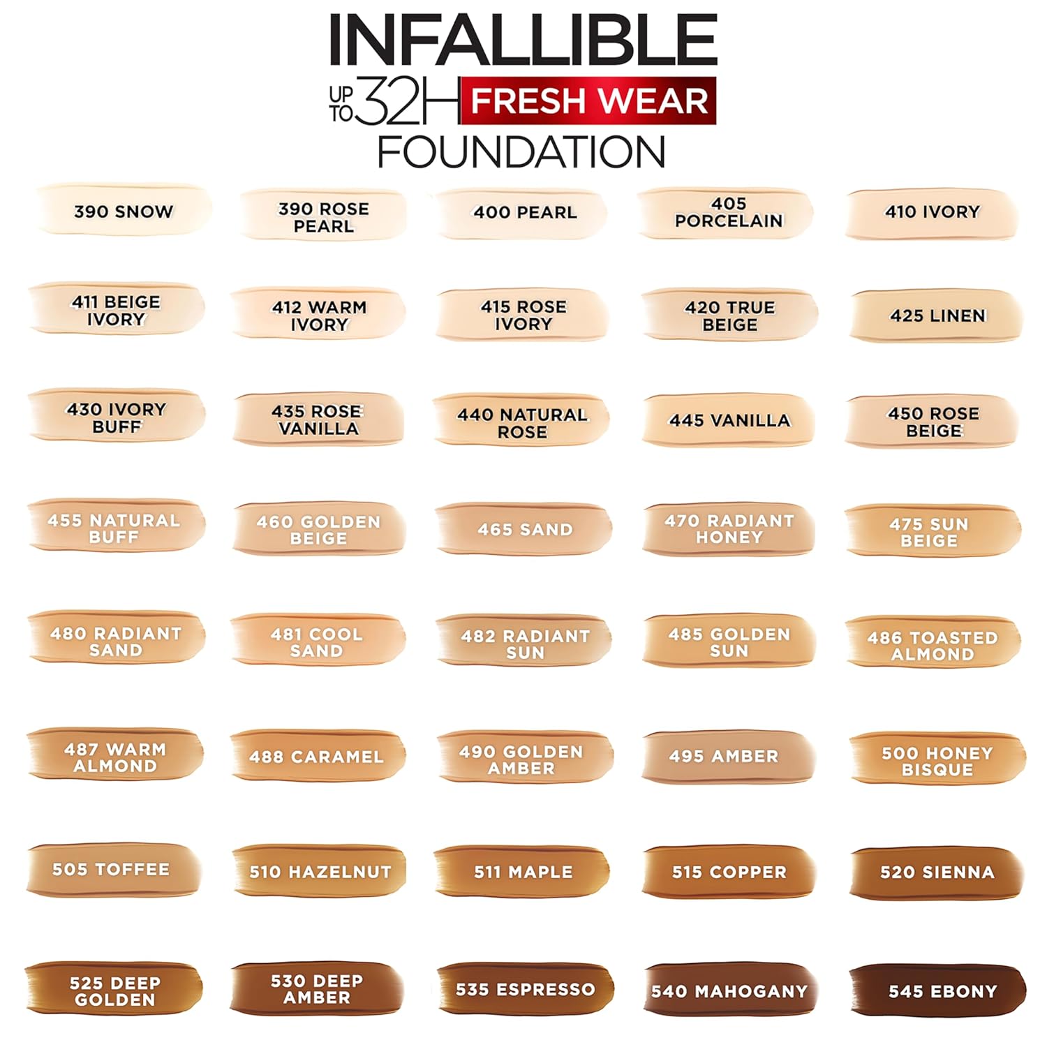 L'Oreal Paris Makeup Infallible Up to 32 Hour Fresh Wear Lightweight Foundation, 411 Beige Ivory, 1 Fl Oz, Packaging May Vary - Image 6