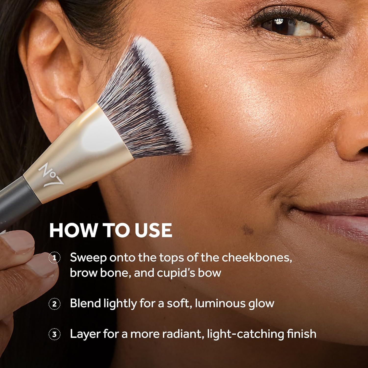 No7 Radiant Glow Powder Highlighter Makeup - Lightweight, Buildable Highlighting Powder for a Dewy, Natural-Looking Shine - Silky Illuminator in 3 Glowing Shades - Pink Silk (5g) - Image 5